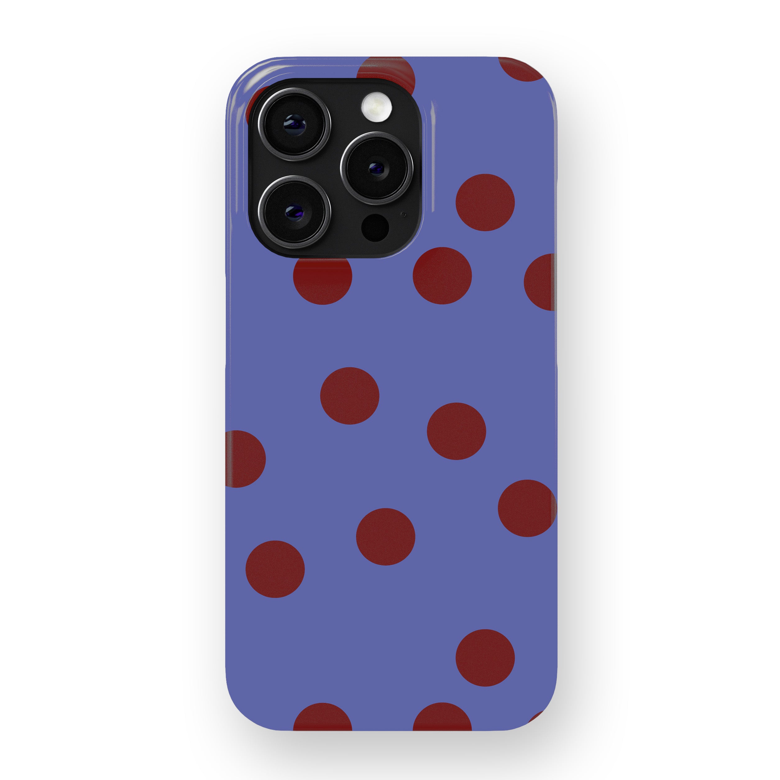 Blue Maroon Dot Phone Cover