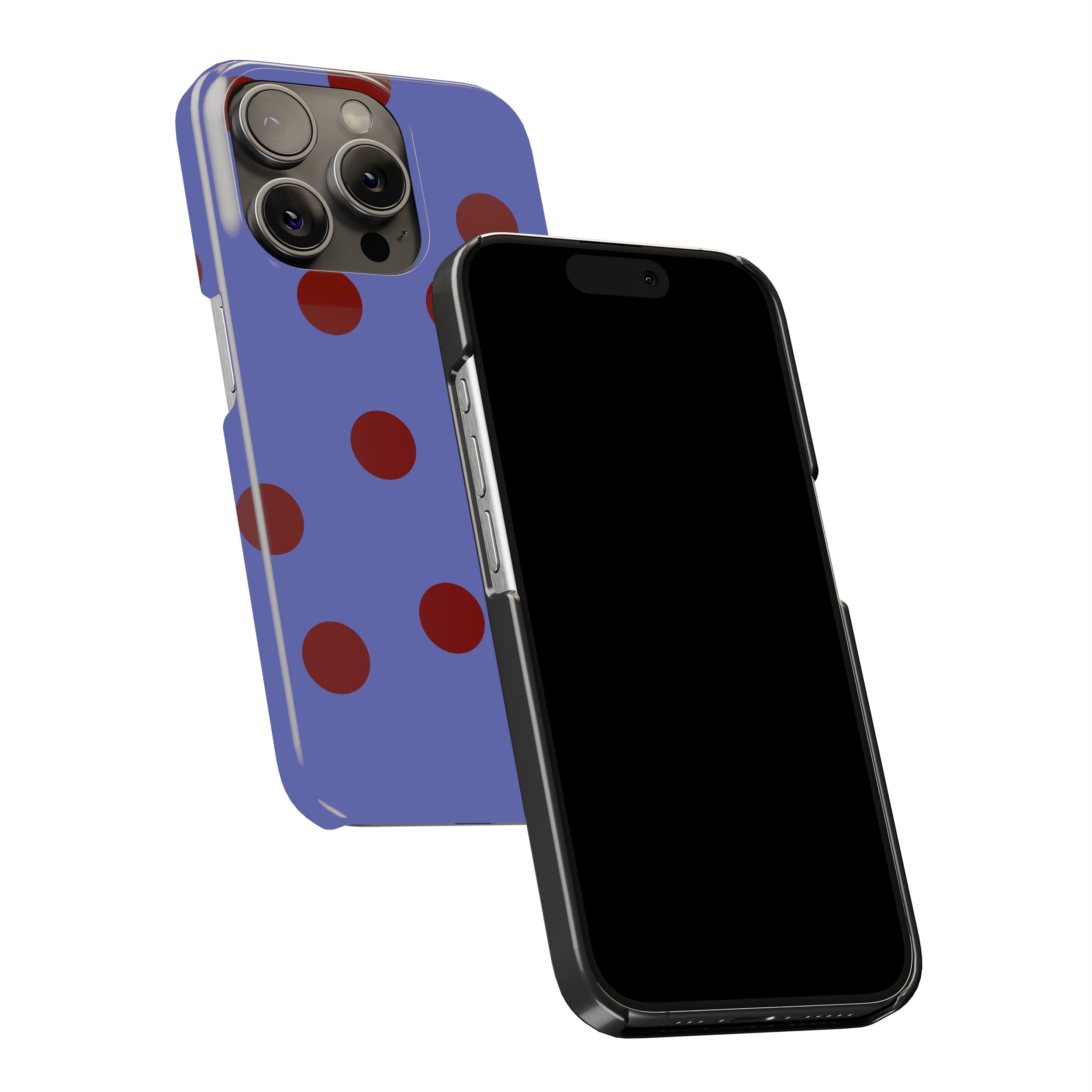 Blue Maroon Dot Phone Cover
