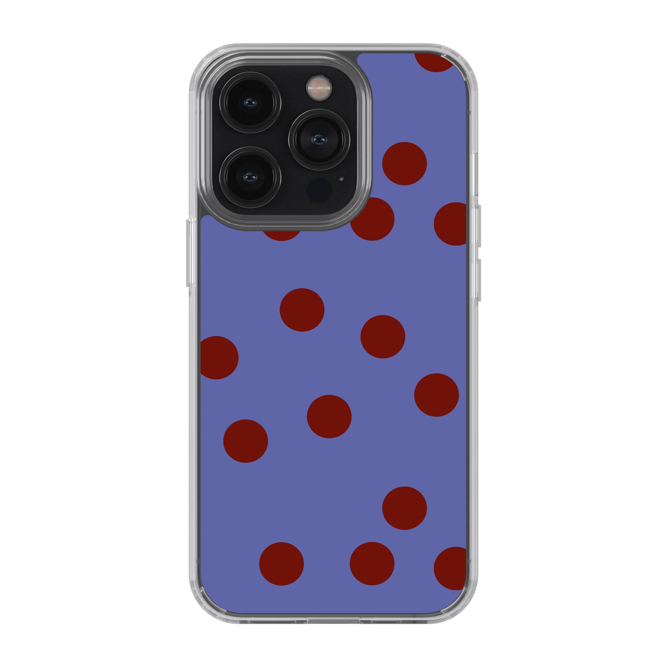 Blue Maroon Dot Phone Cover