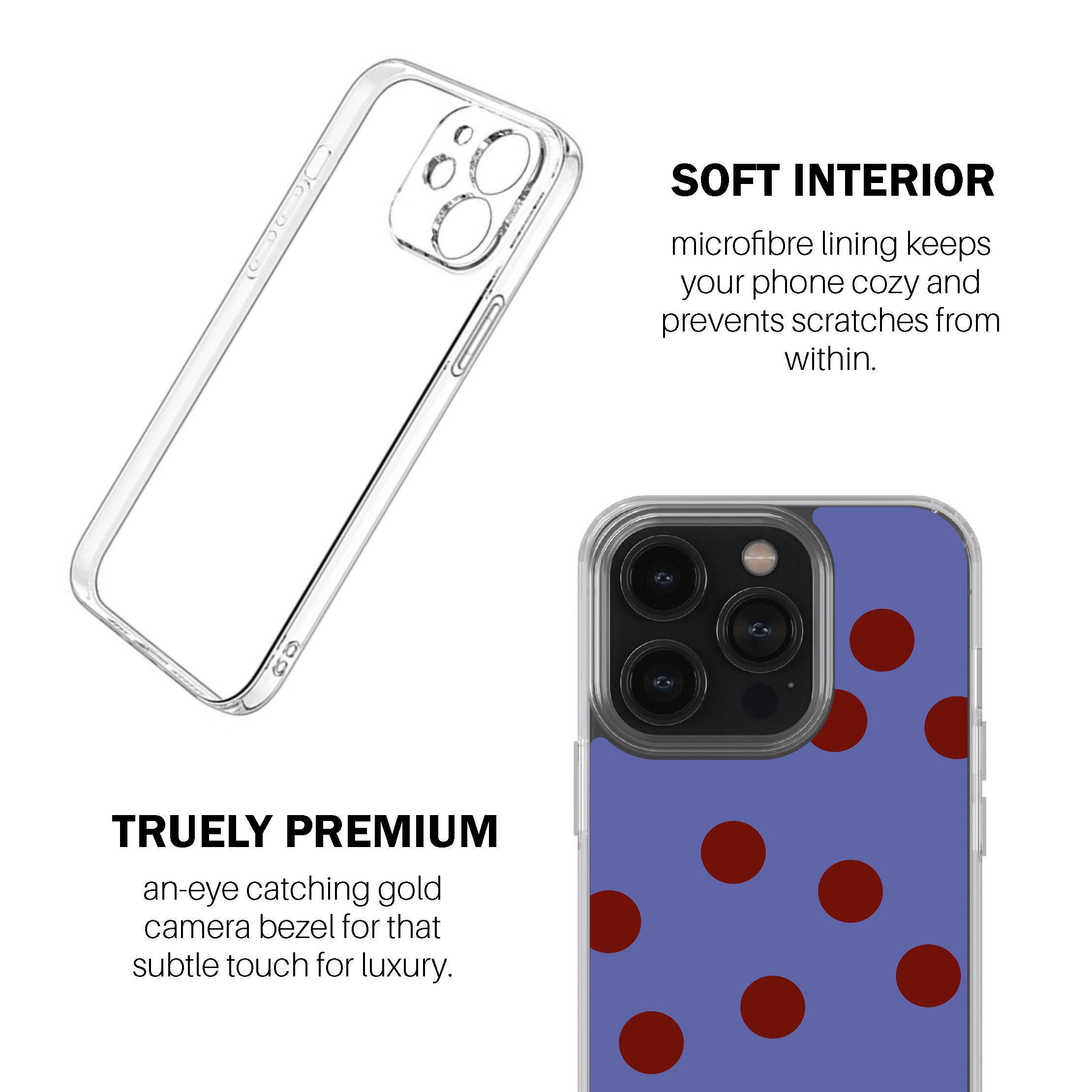Blue Maroon Dot Phone Cover