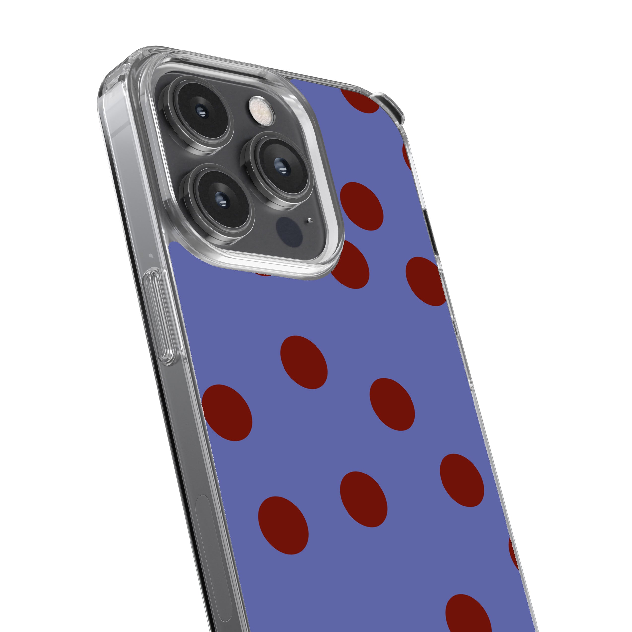 Blue Maroon Dot Phone Cover
