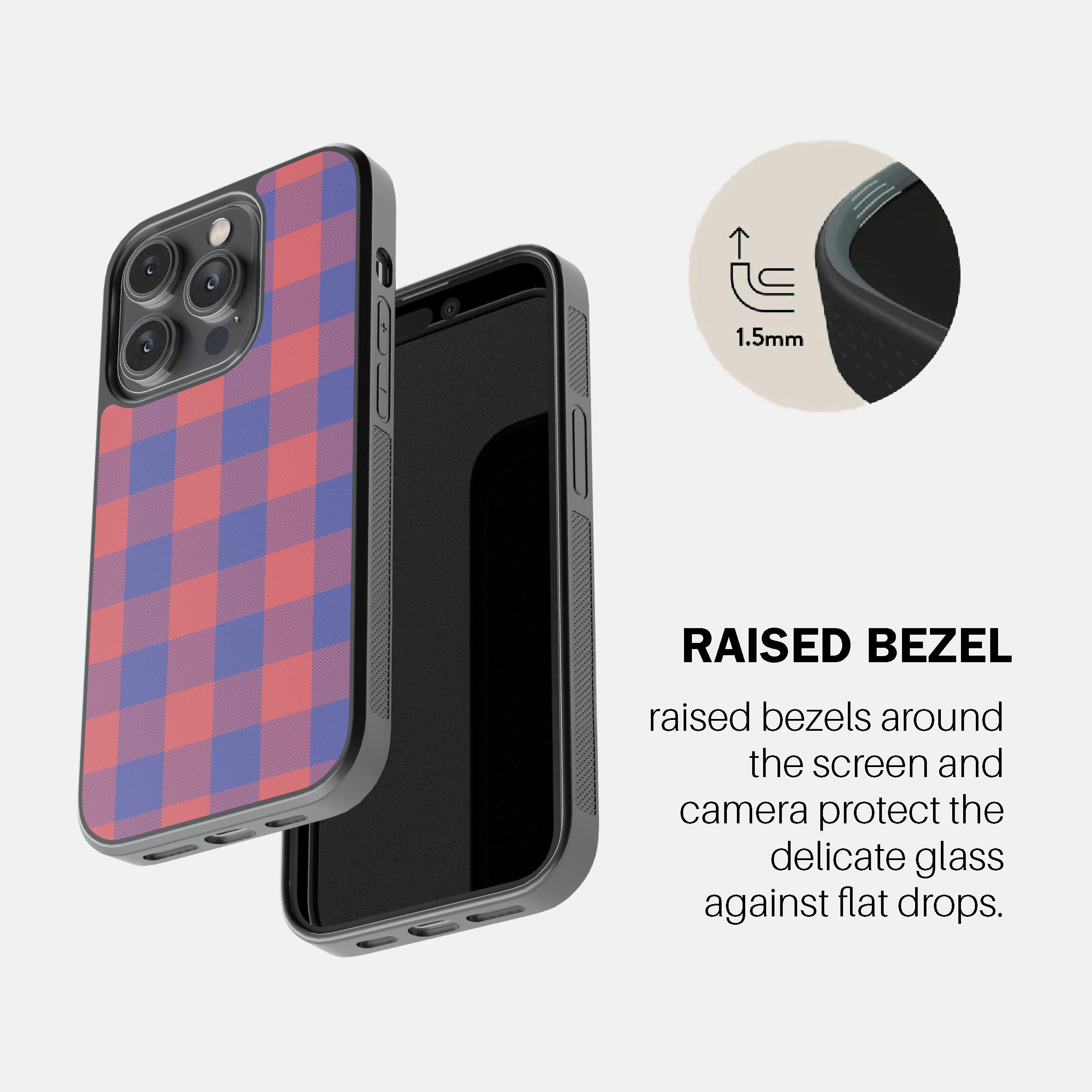 Blue Red Buffalo Check Phone Cover