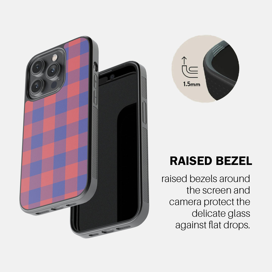 Blue Red Buffalo Check Phone Cover