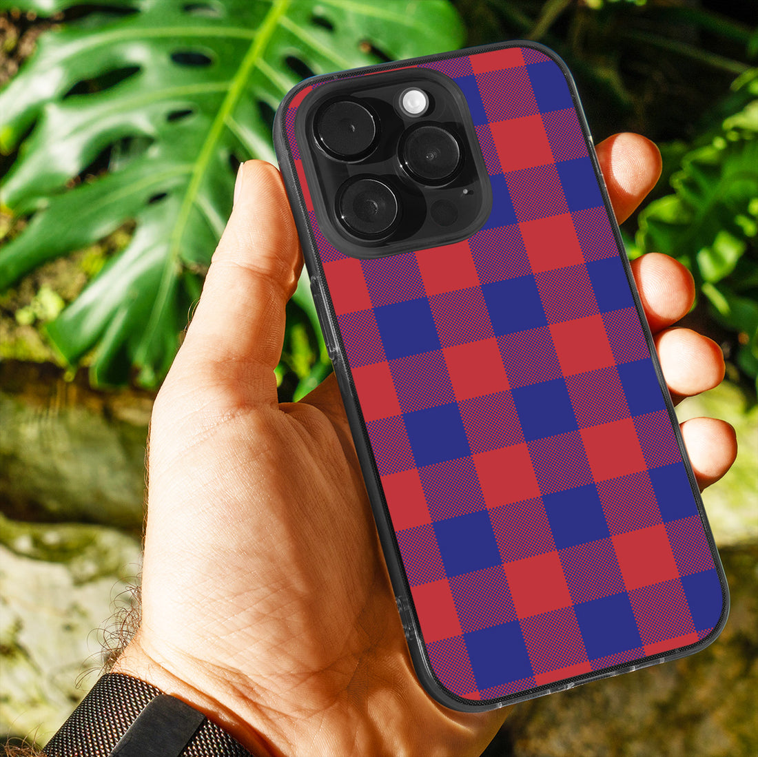 Blue Red Buffalo Check Phone Cover