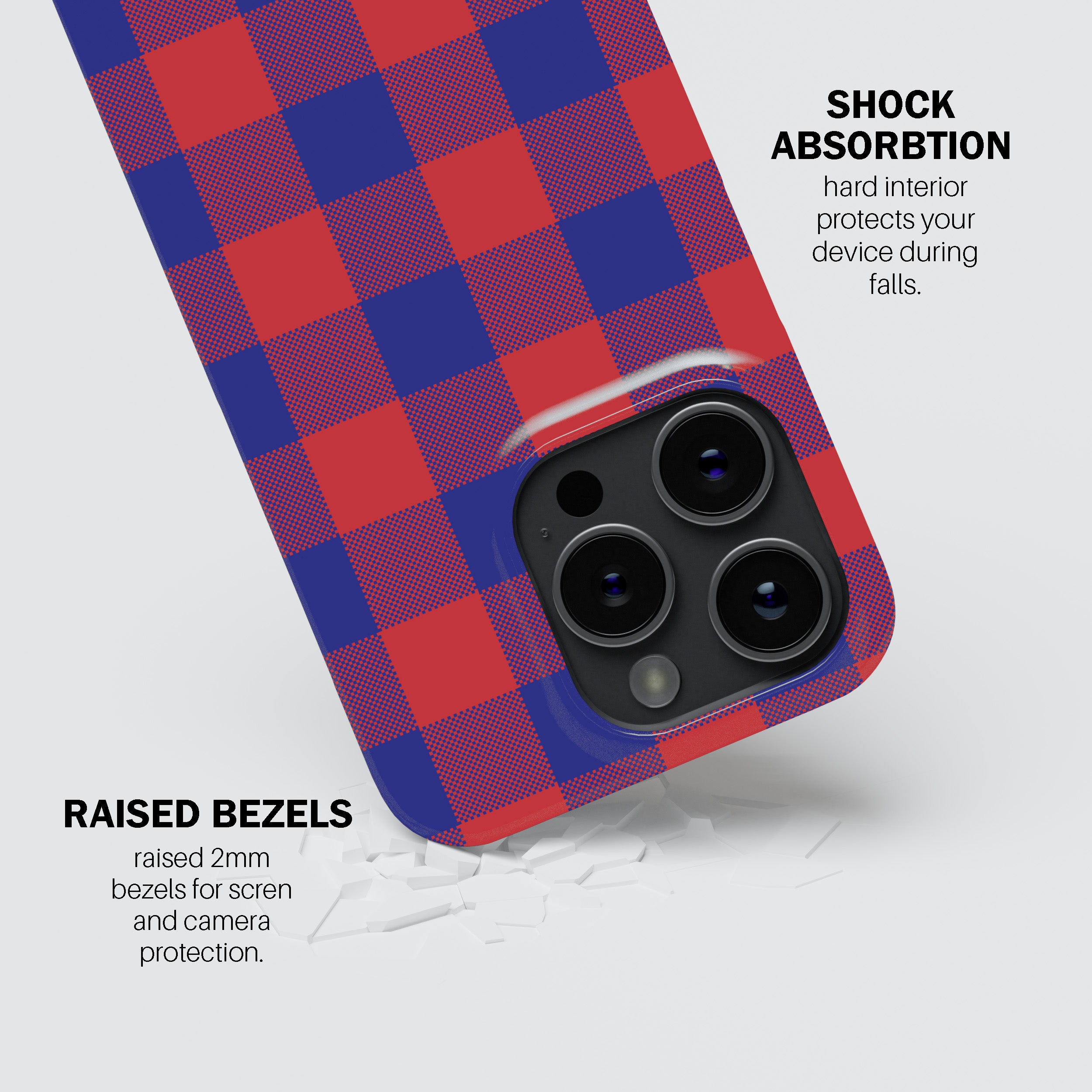 Blue Red Buffalo Check Phone Cover