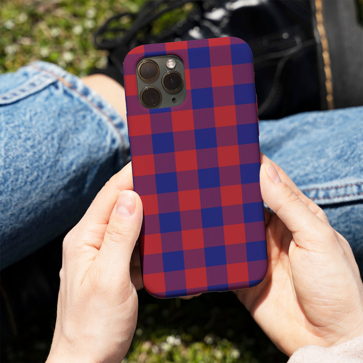 Blue Red Buffalo Check Phone Cover