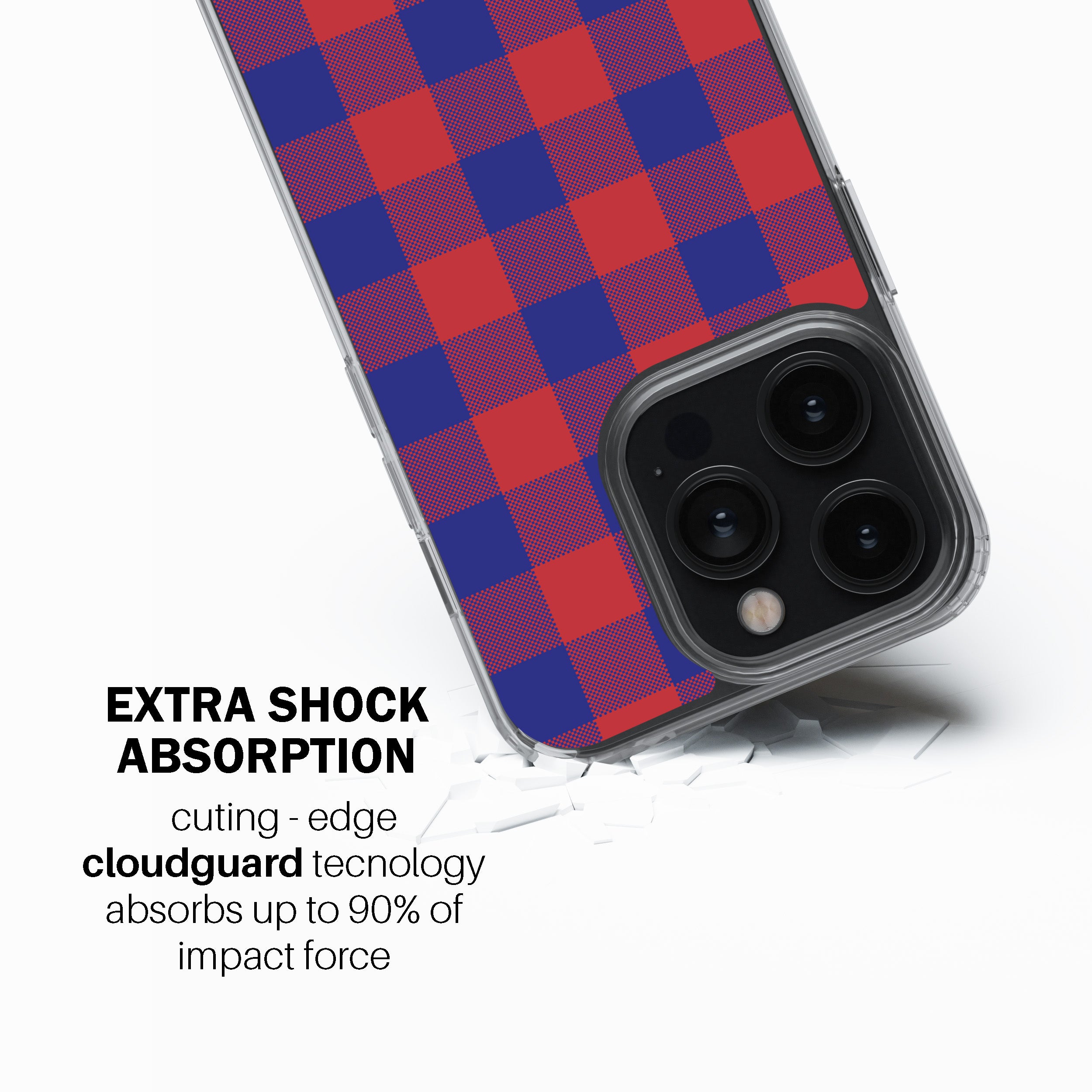 Blue Red Buffalo Check Phone Cover