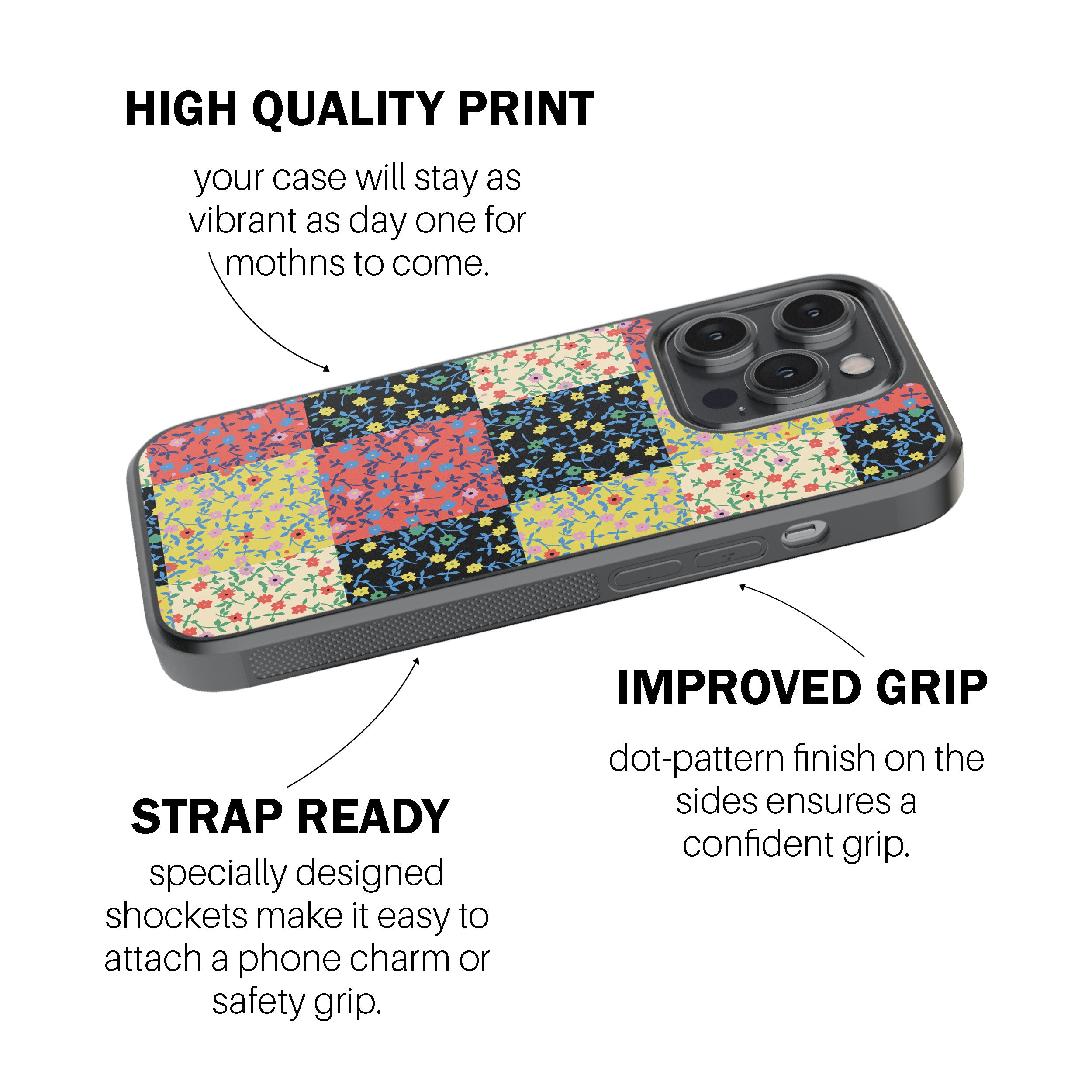 Calico Block Phone Cover