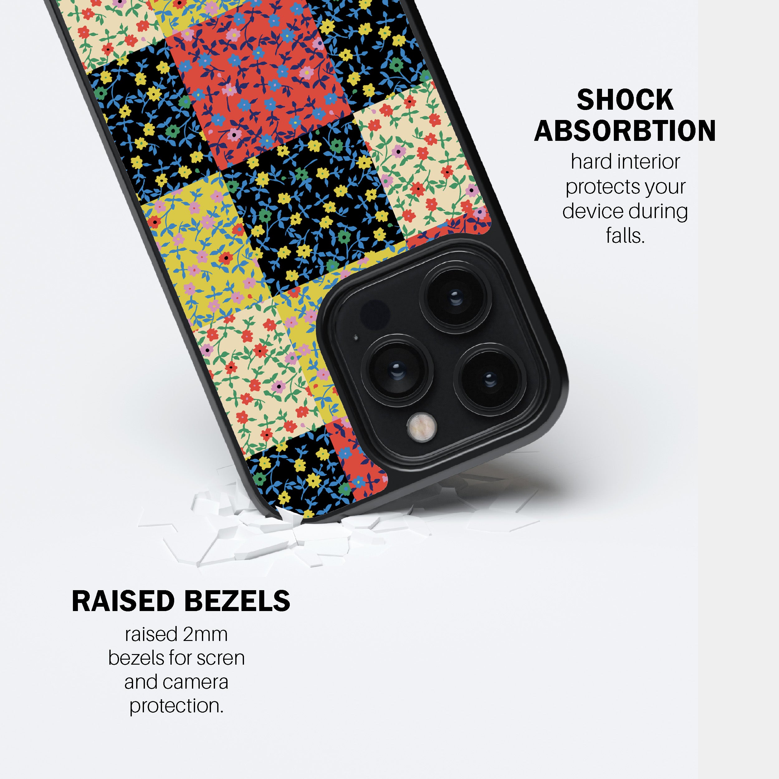 Calico Block Phone Cover