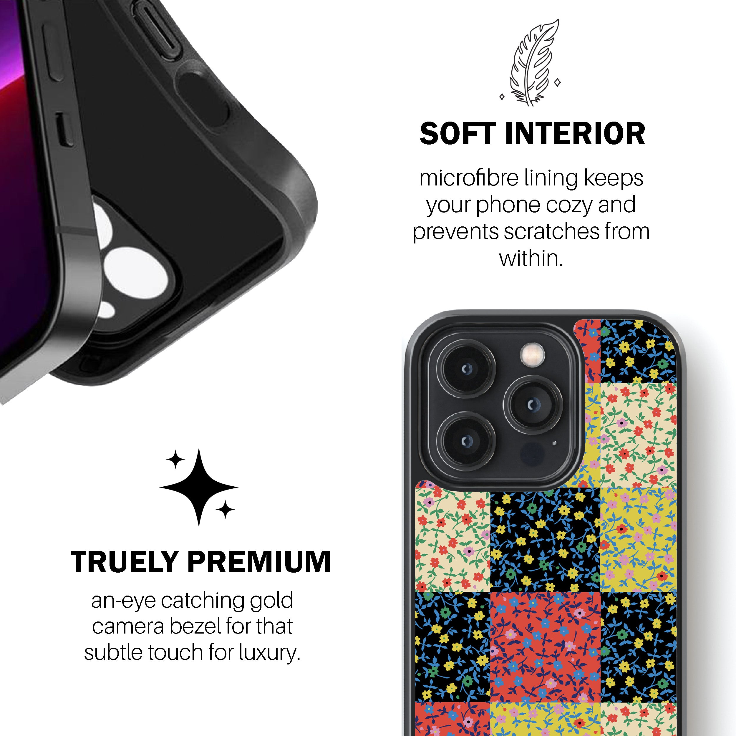 Calico Block Phone Cover