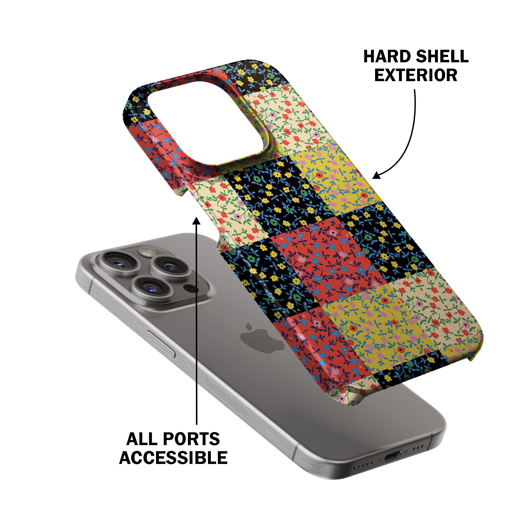 Calico Block Phone Cover