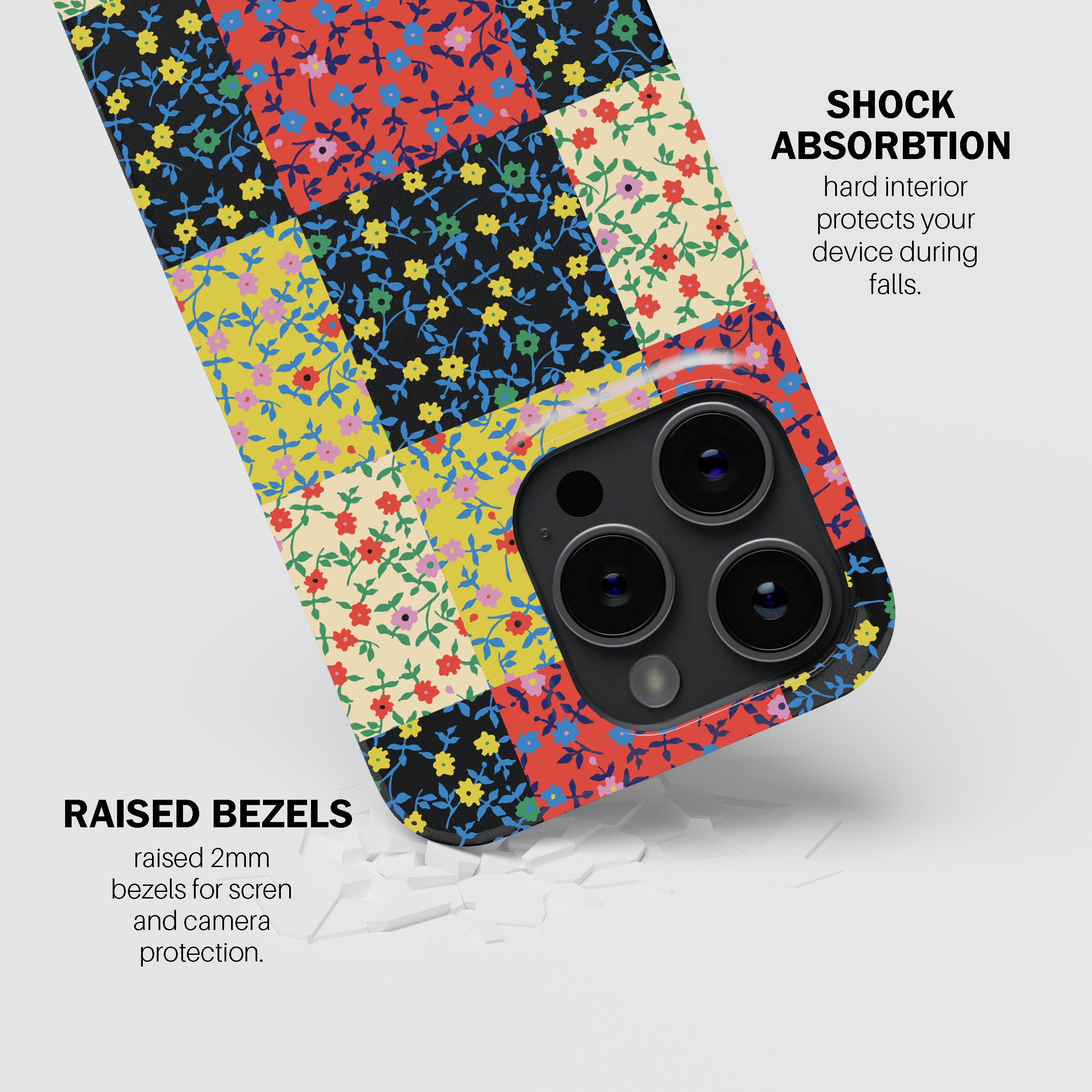 Calico Block Phone Cover