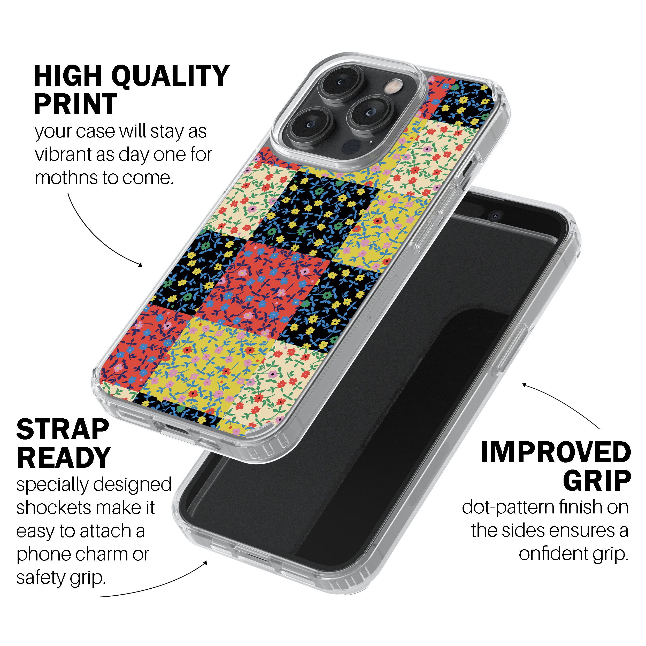 Calico Block Phone Cover