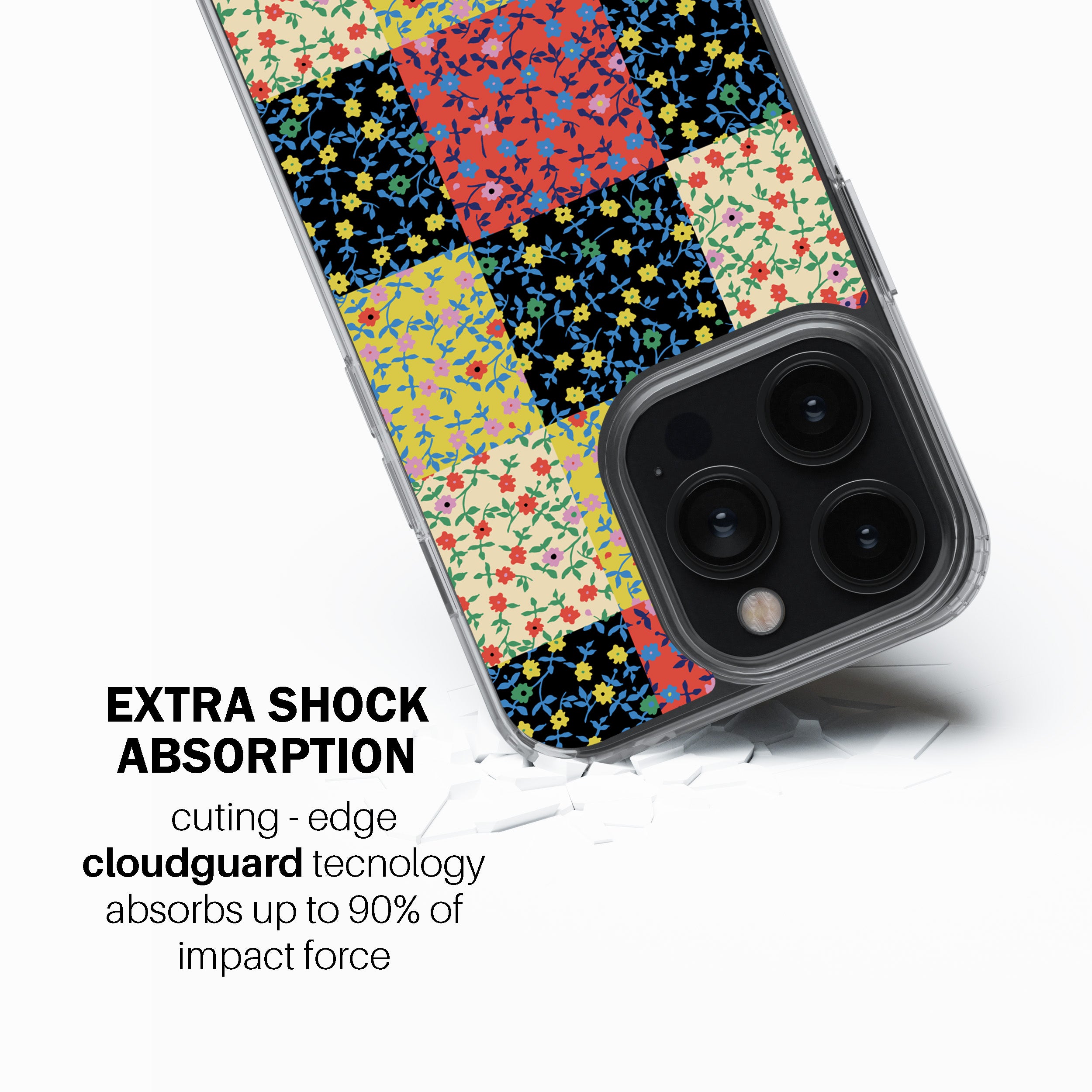 Calico Block Phone Cover