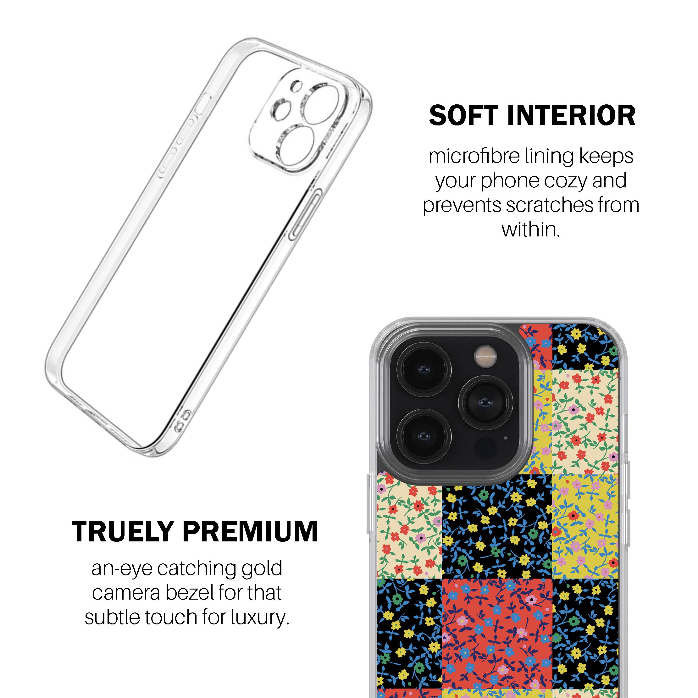 Calico Block Phone Cover