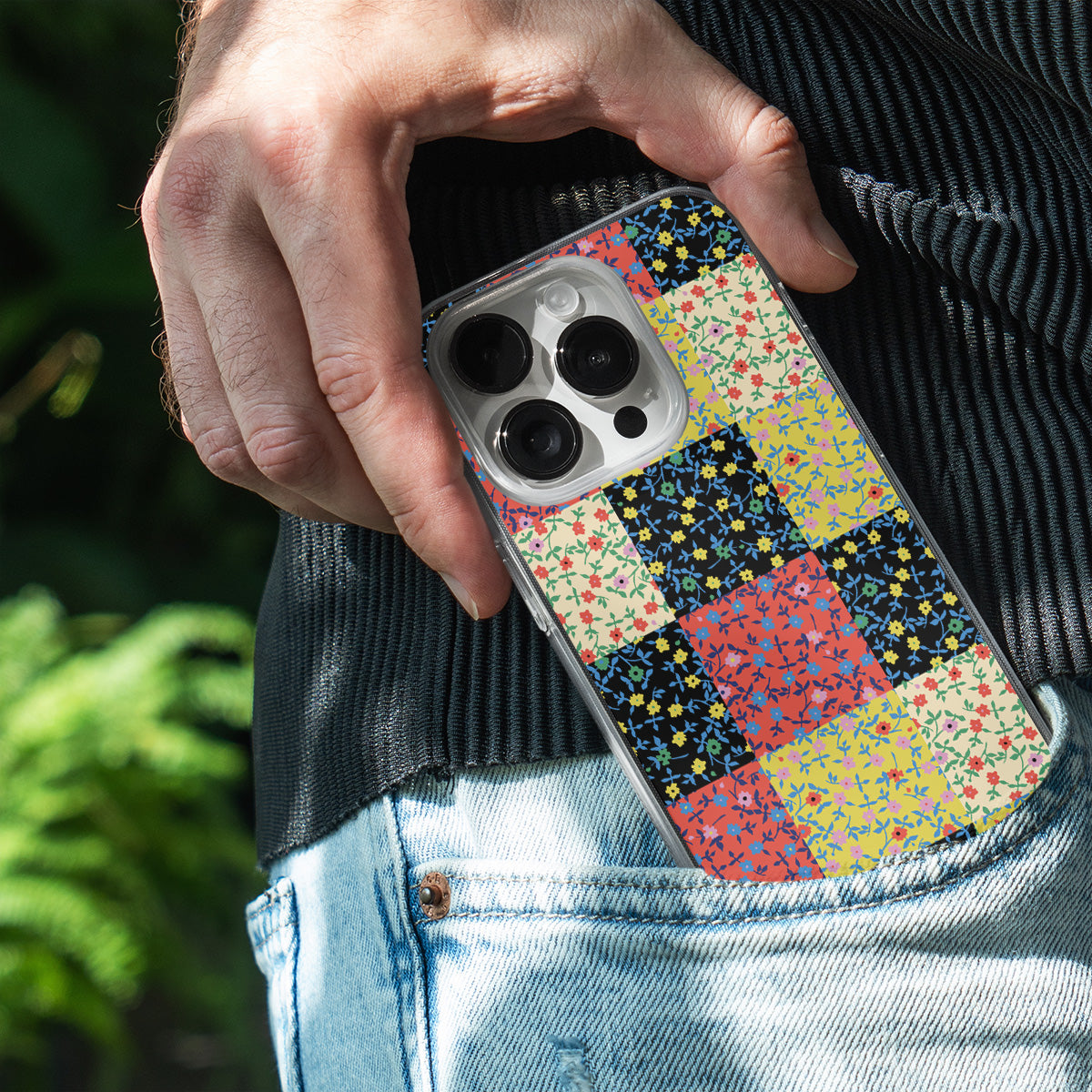 Calico Block Phone Cover