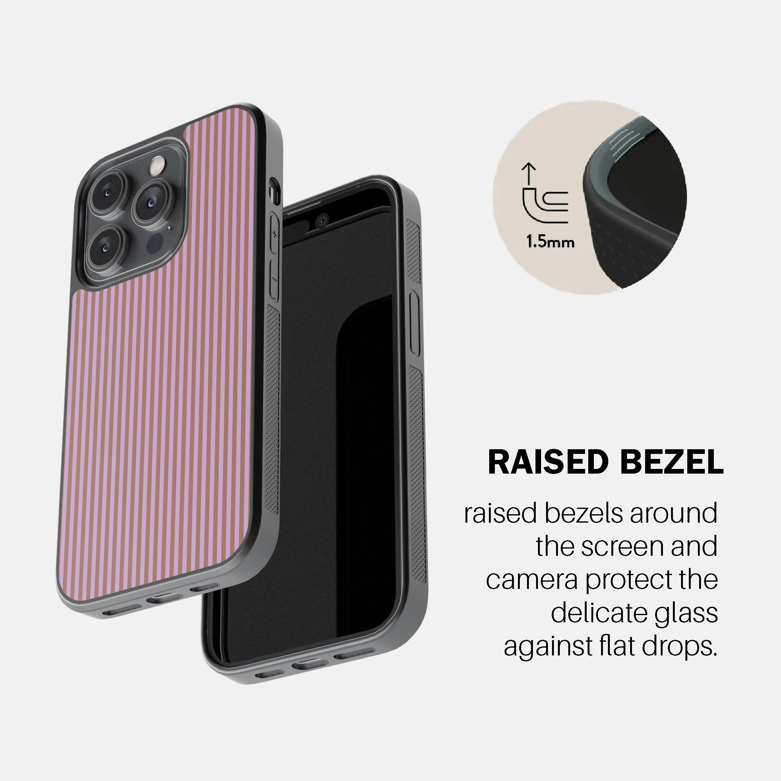 Cerise Stripe Phone Cover