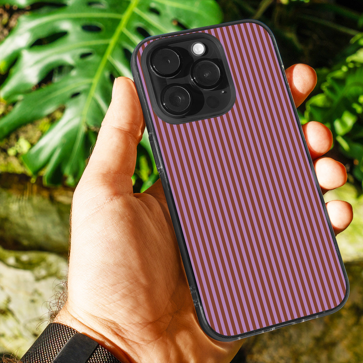 Cerise Stripe Phone Cover