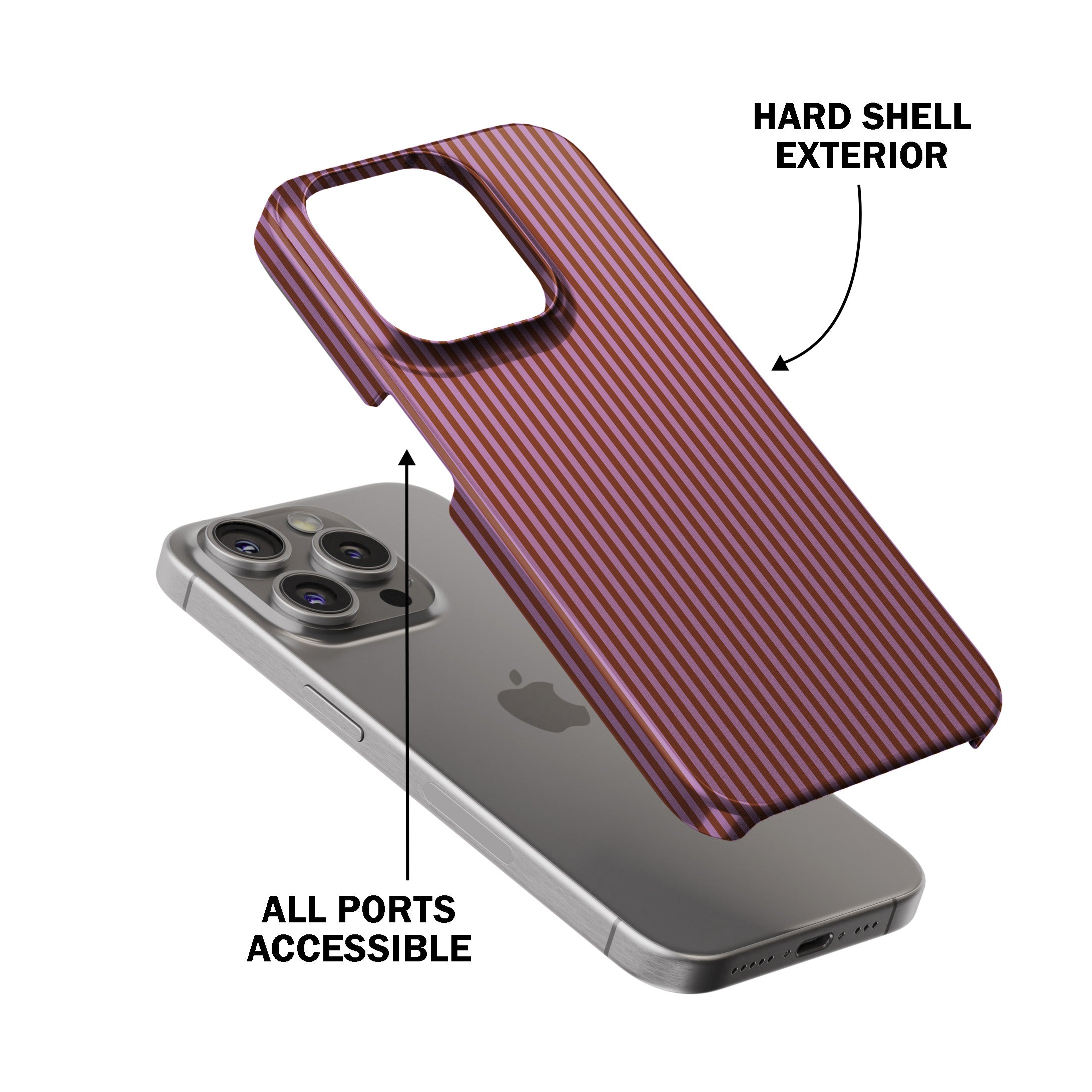 Cerise Stripe Phone Cover