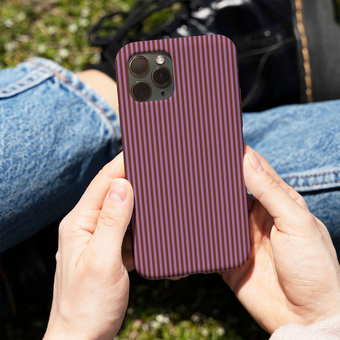 Cerise Stripe Phone Cover