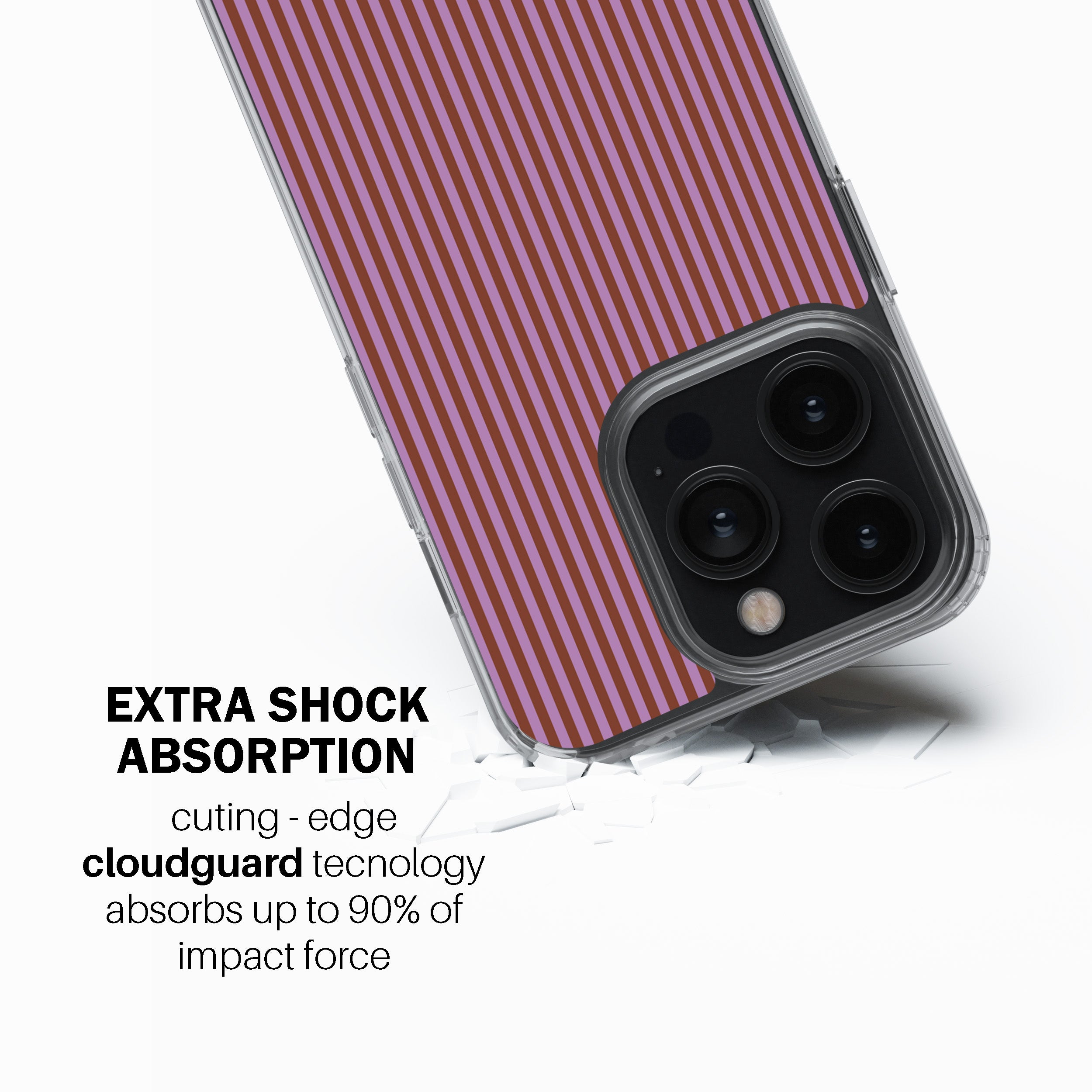 Cerise Stripe Phone Cover