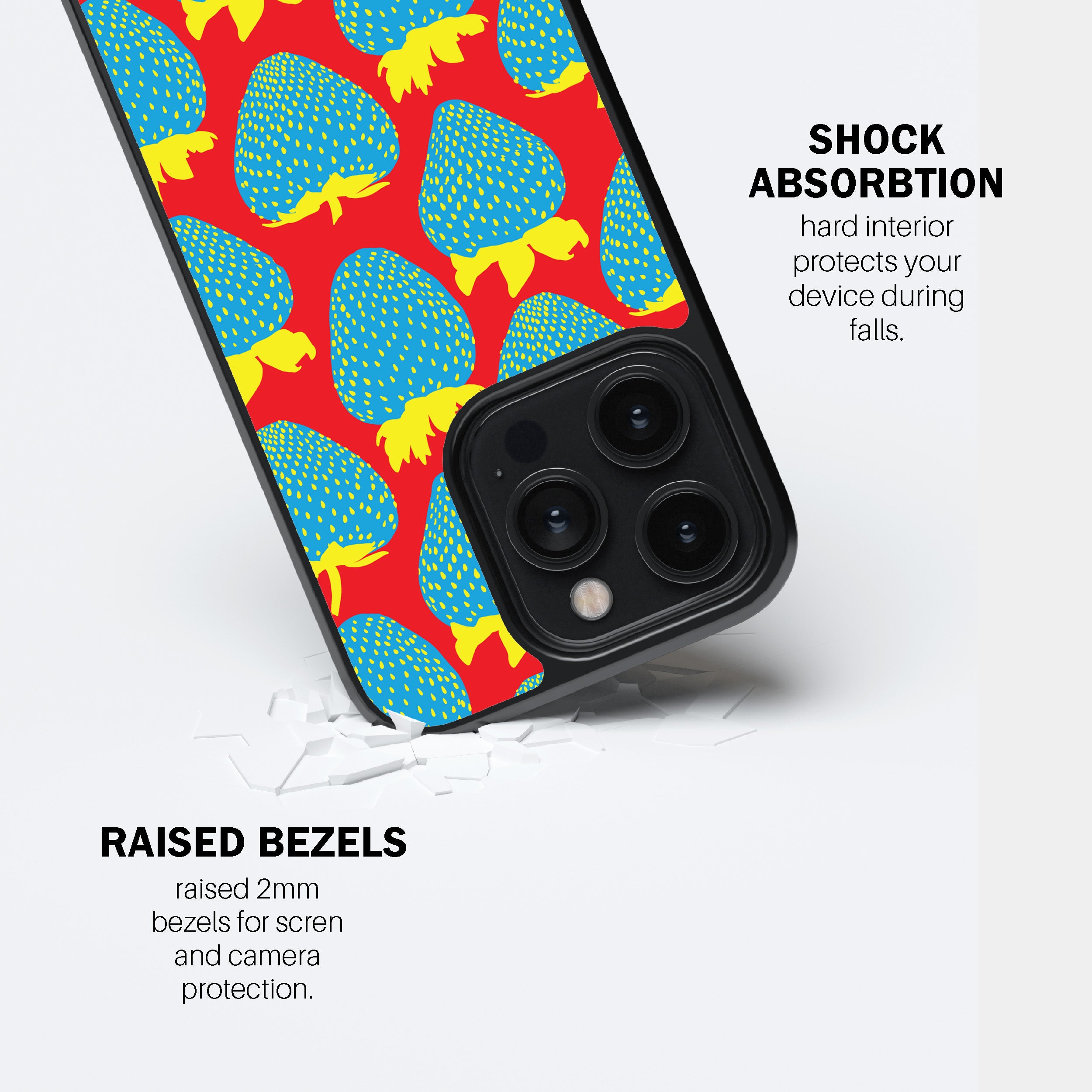 Electric Strawberry Cerulean Phone Cover