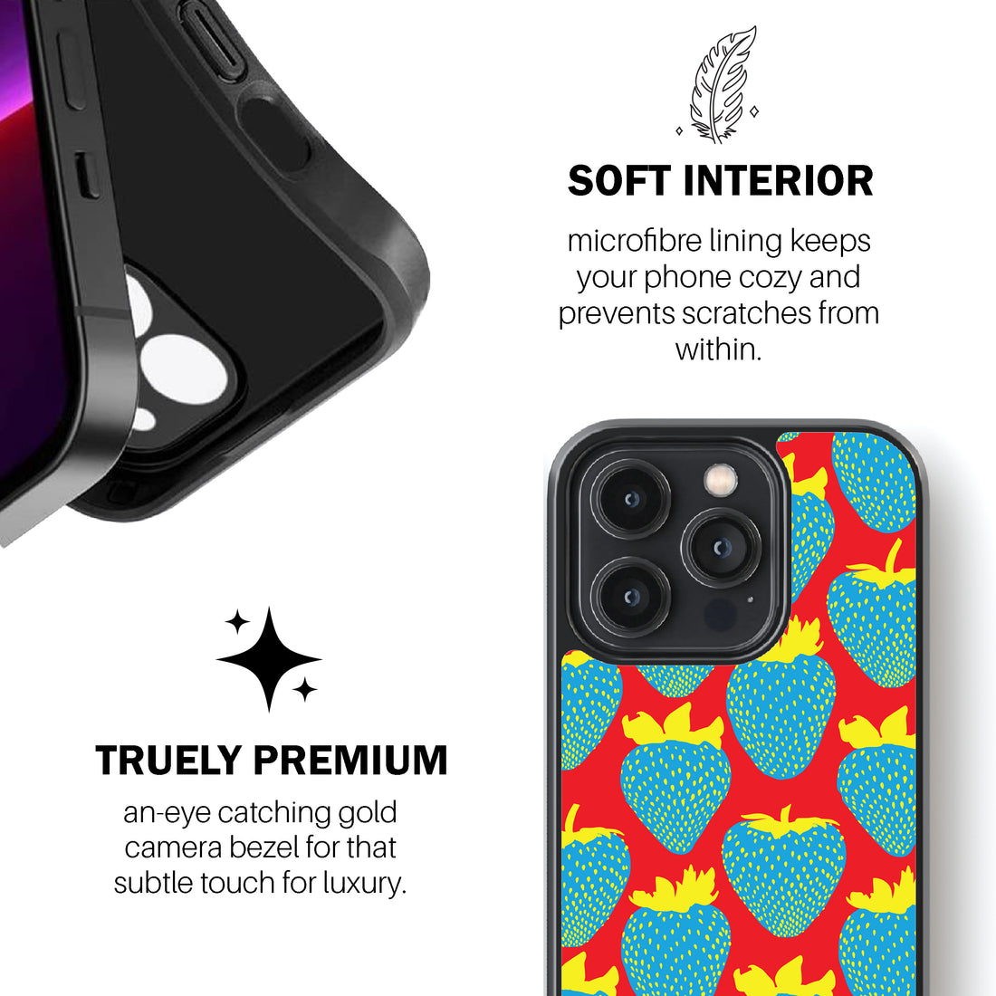 Electric Strawberry Cerulean Phone Cover