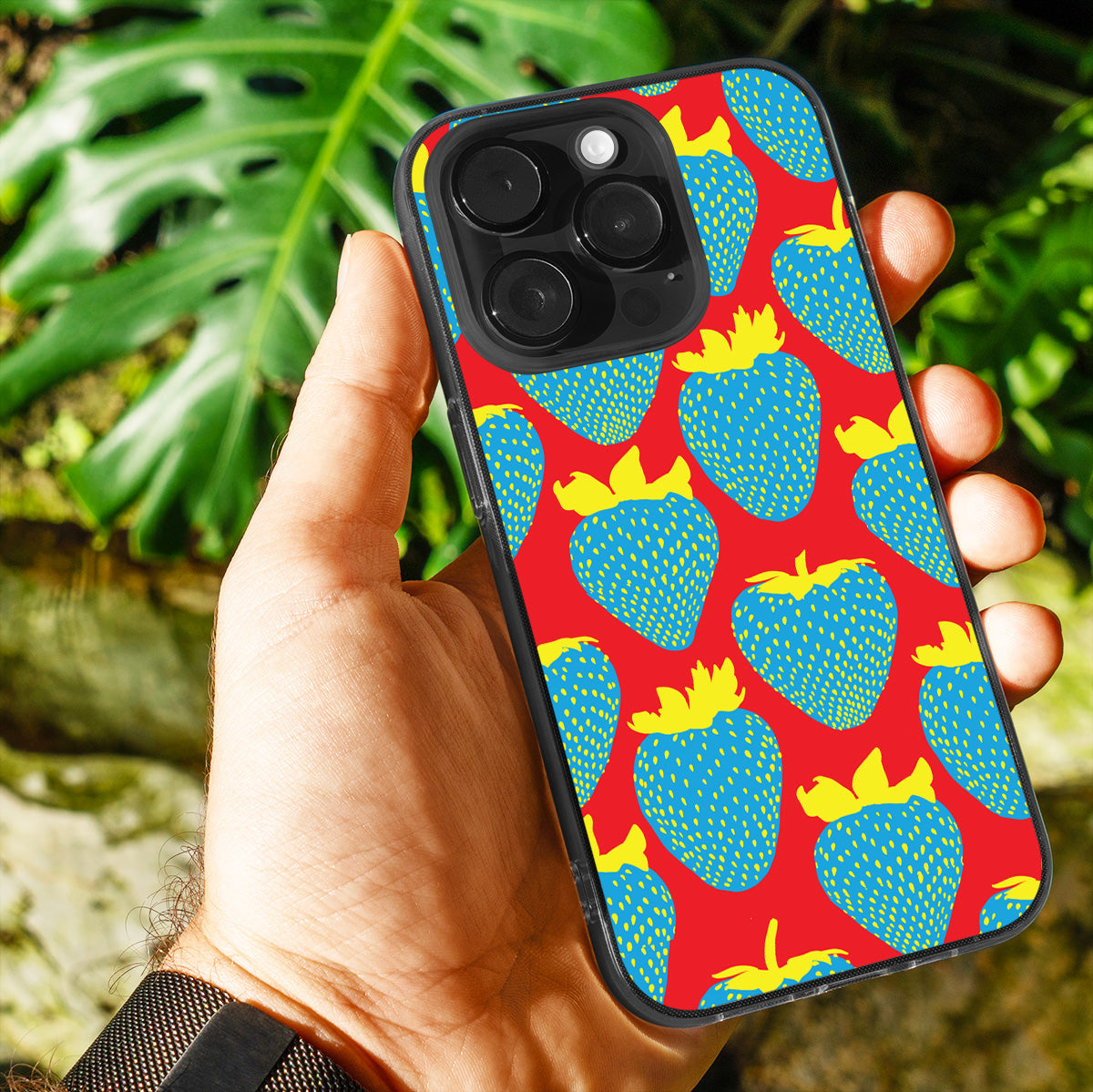 Electric Strawberry Cerulean Phone Cover