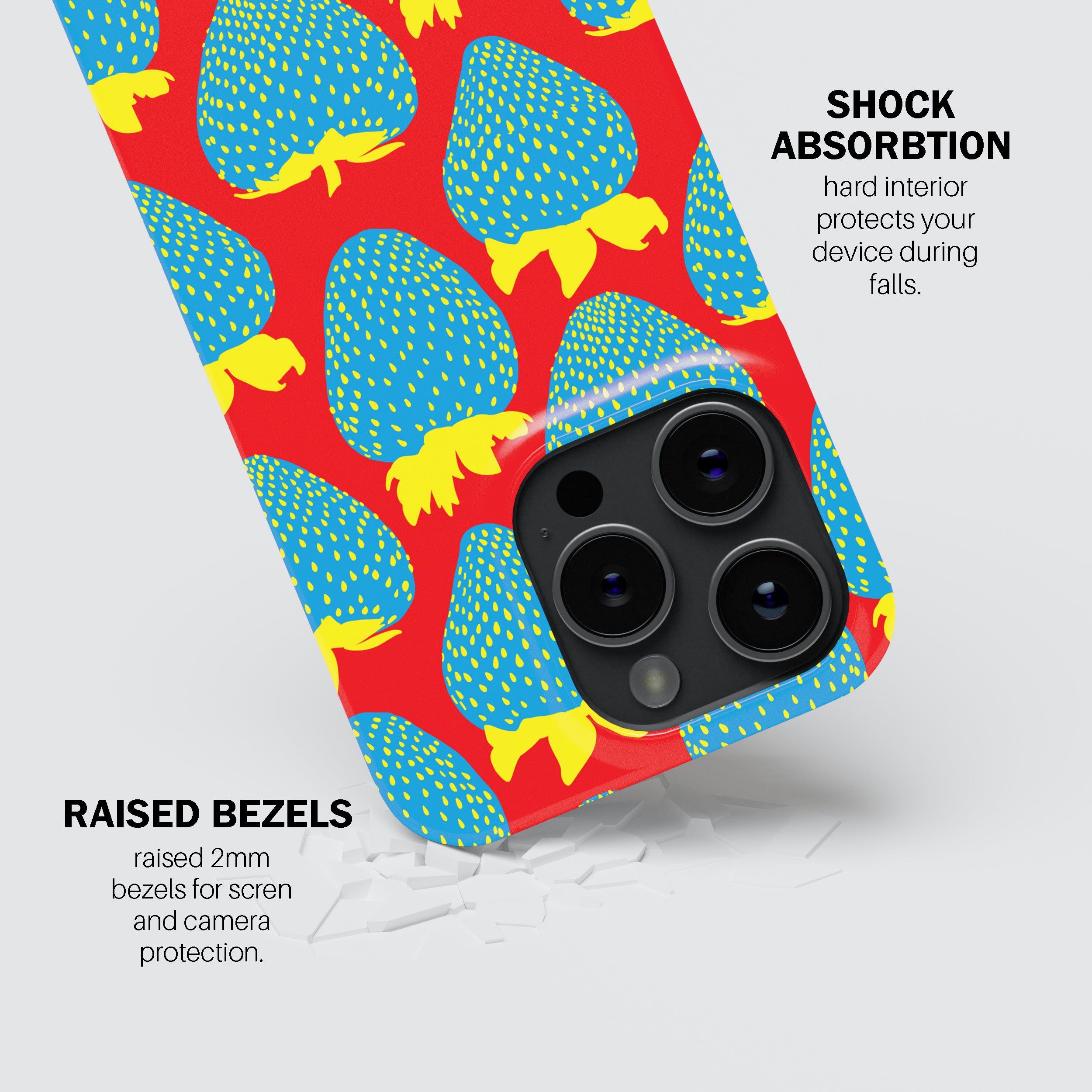 Electric Strawberry Cerulean Phone Cover