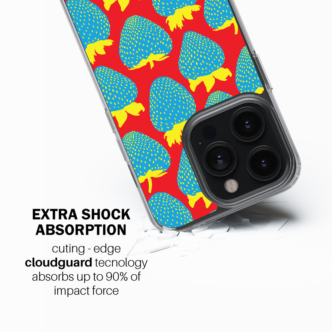 Electric Strawberry Cerulean Phone Cover