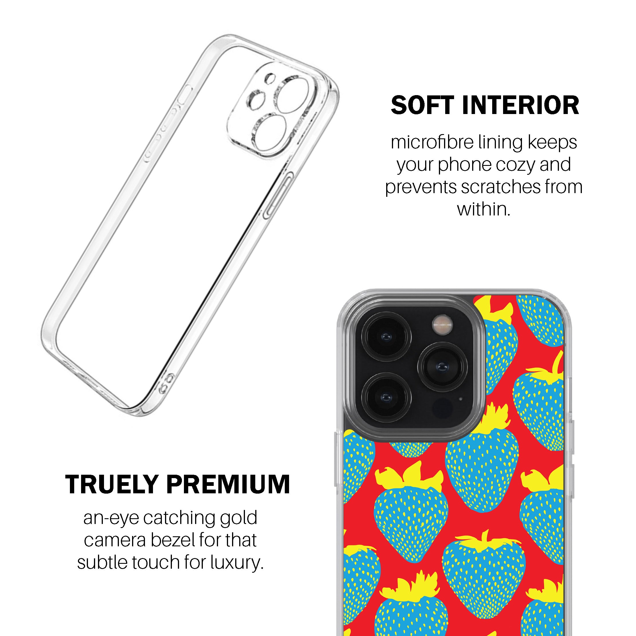 Electric Strawberry Cerulean Phone Cover