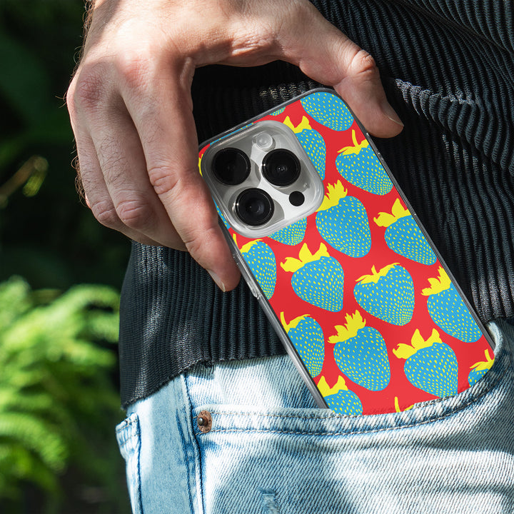 Electric Strawberry Cerulean Phone Cover