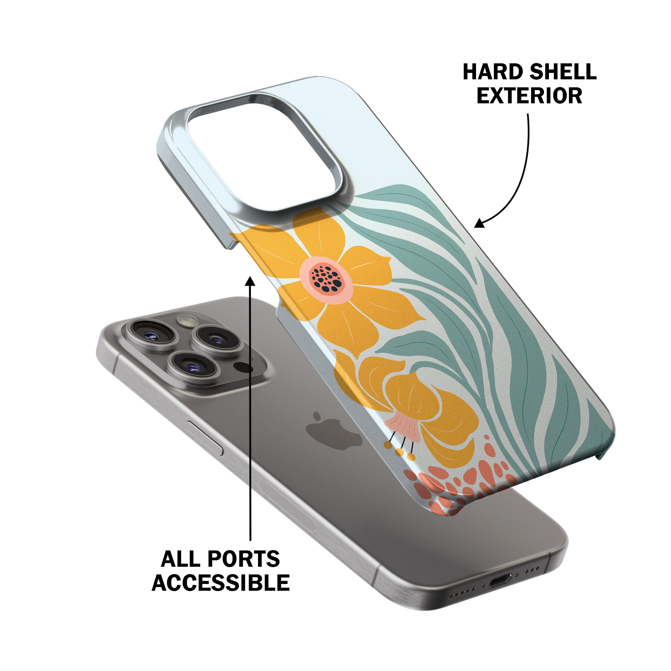 Flaming Hibiscus Phone Cover