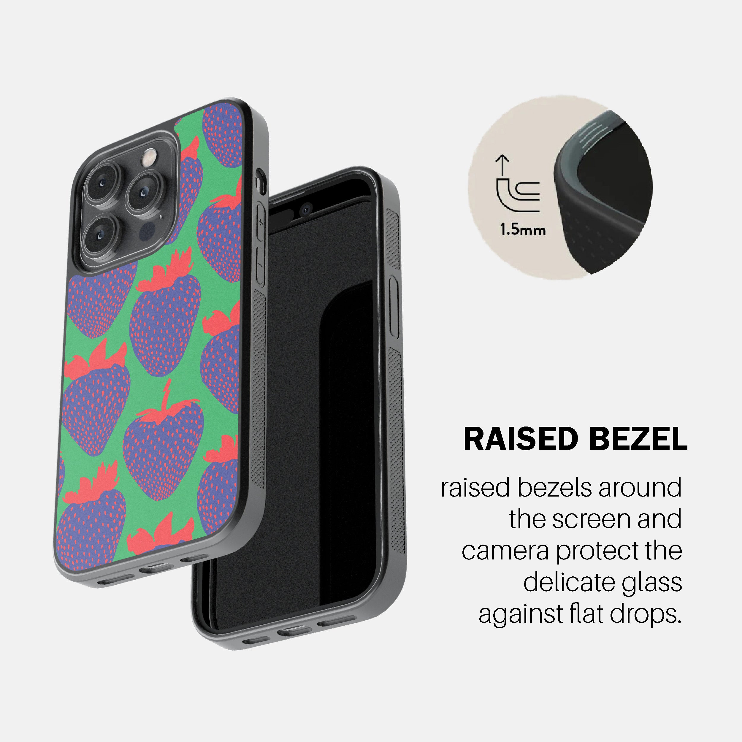 Electric Strawberry Cobalt Phone Cover