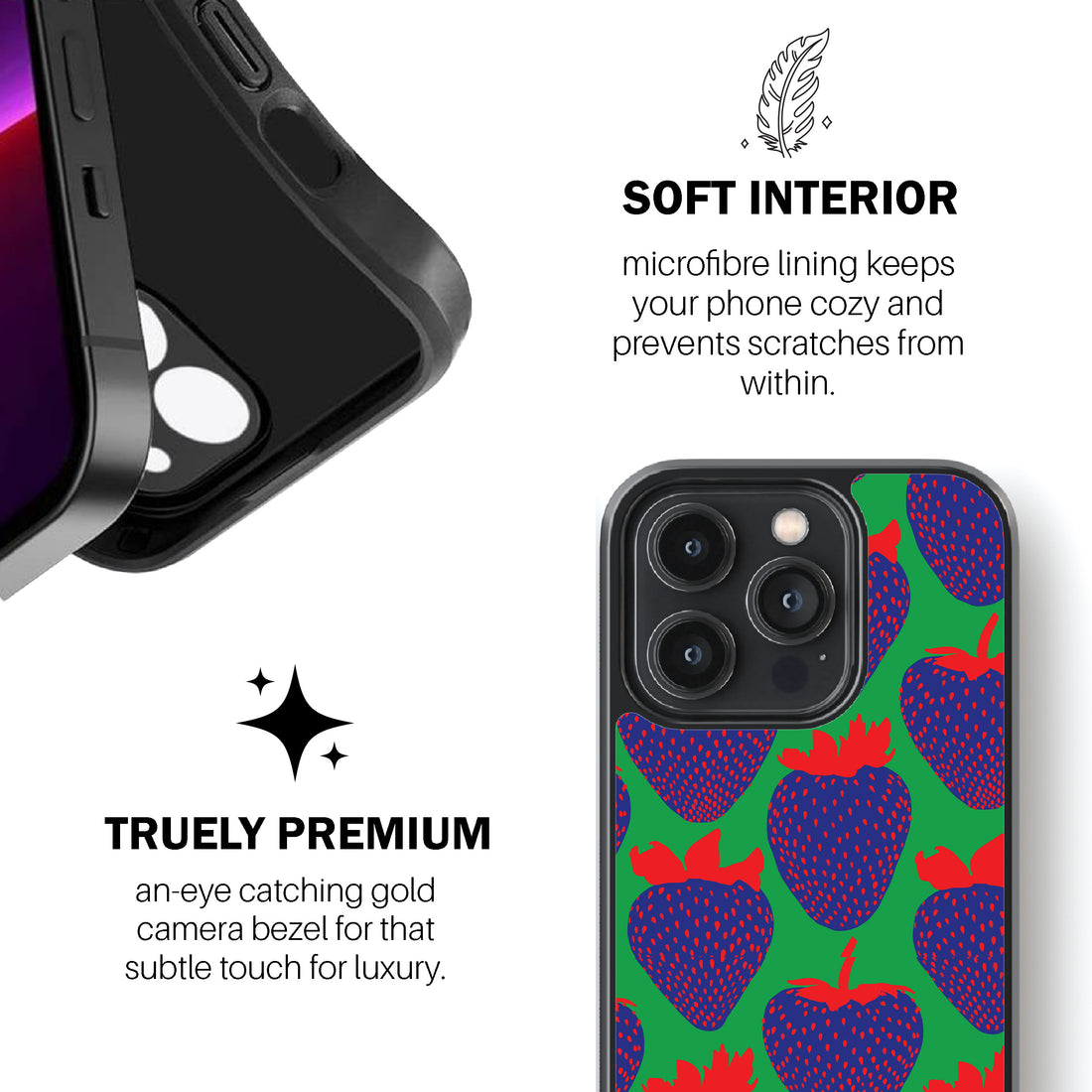 Electric Strawberry Cobalt Phone Cover