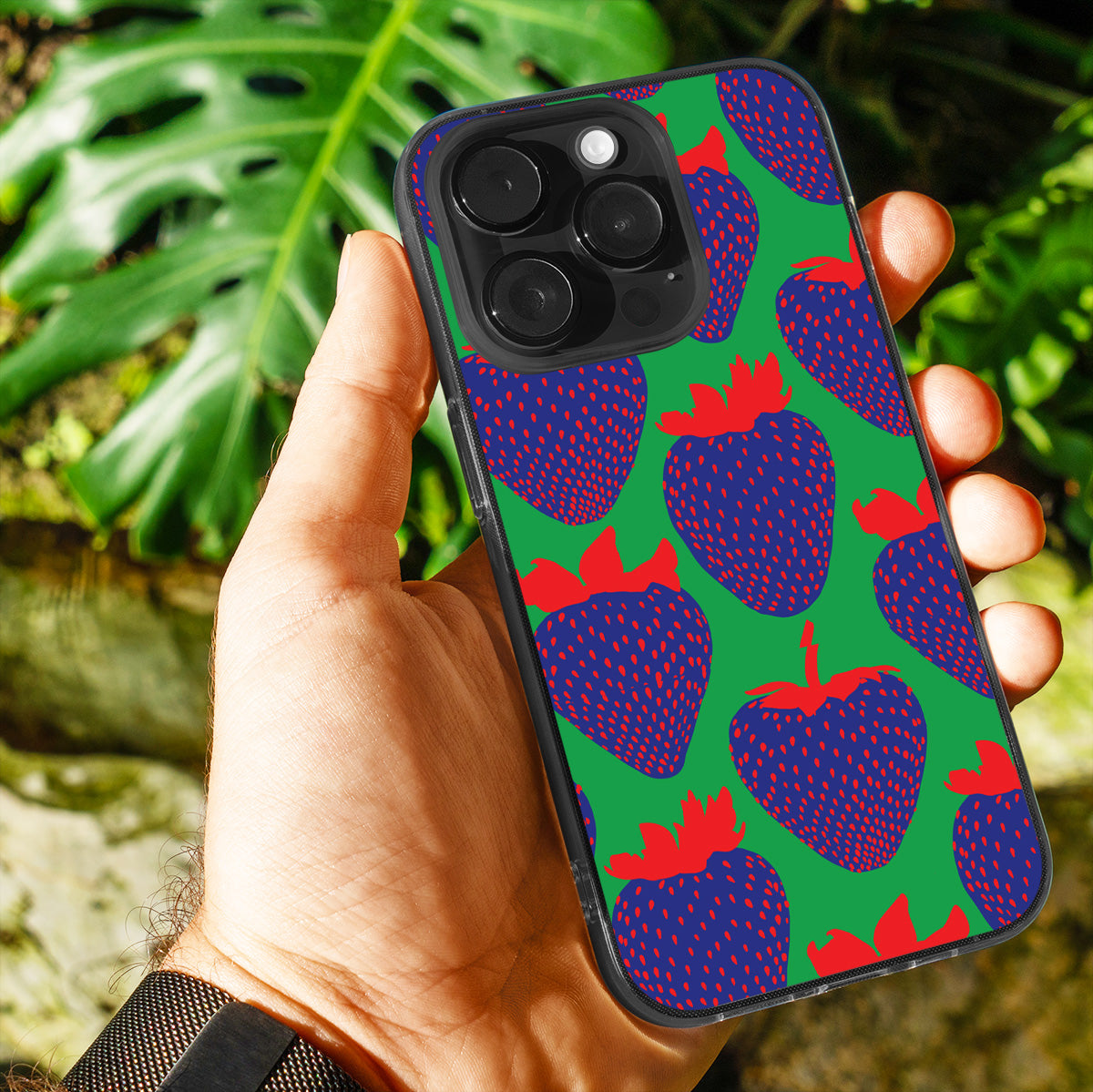 Electric Strawberry Cobalt Phone Cover