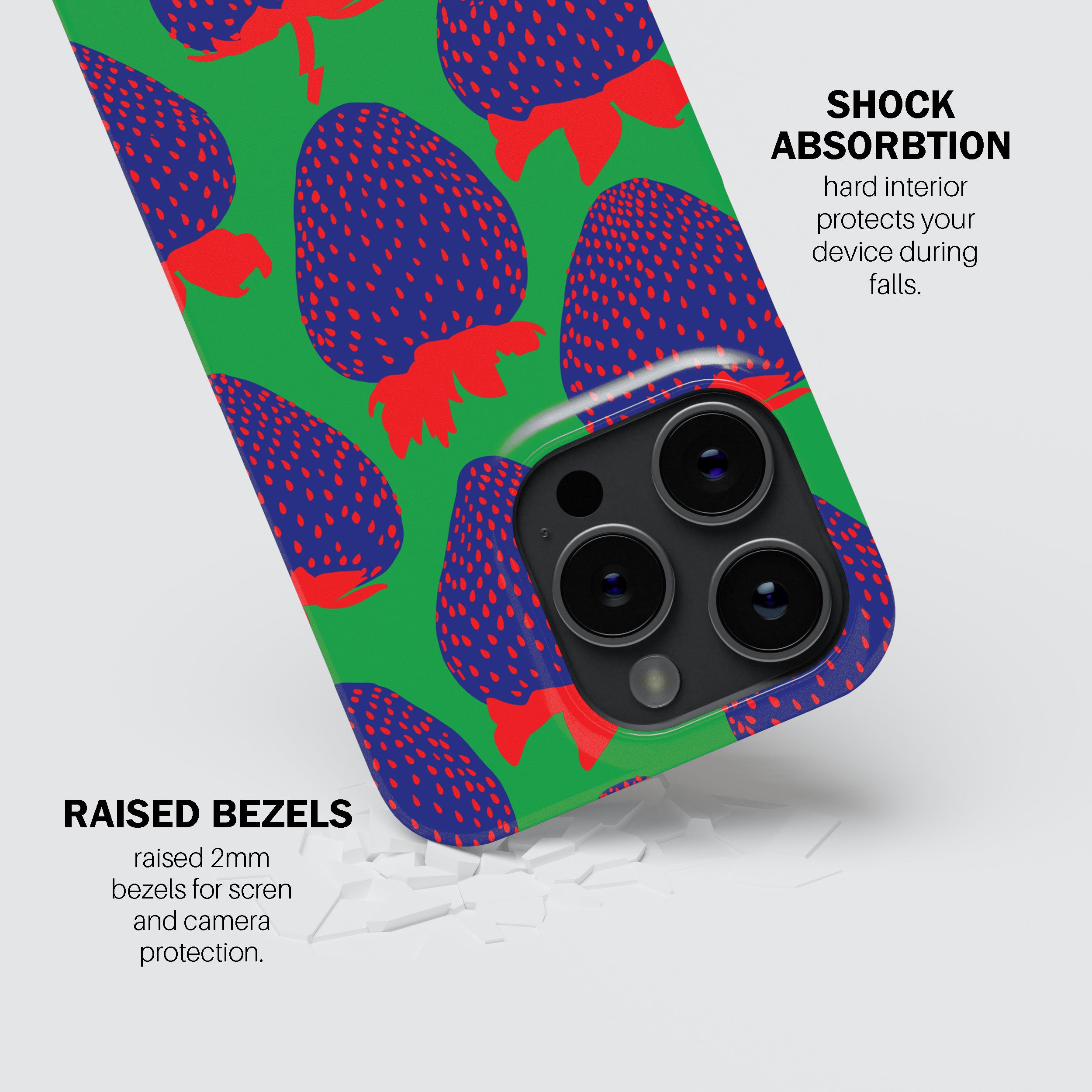 Electric Strawberry Cobalt Phone Cover