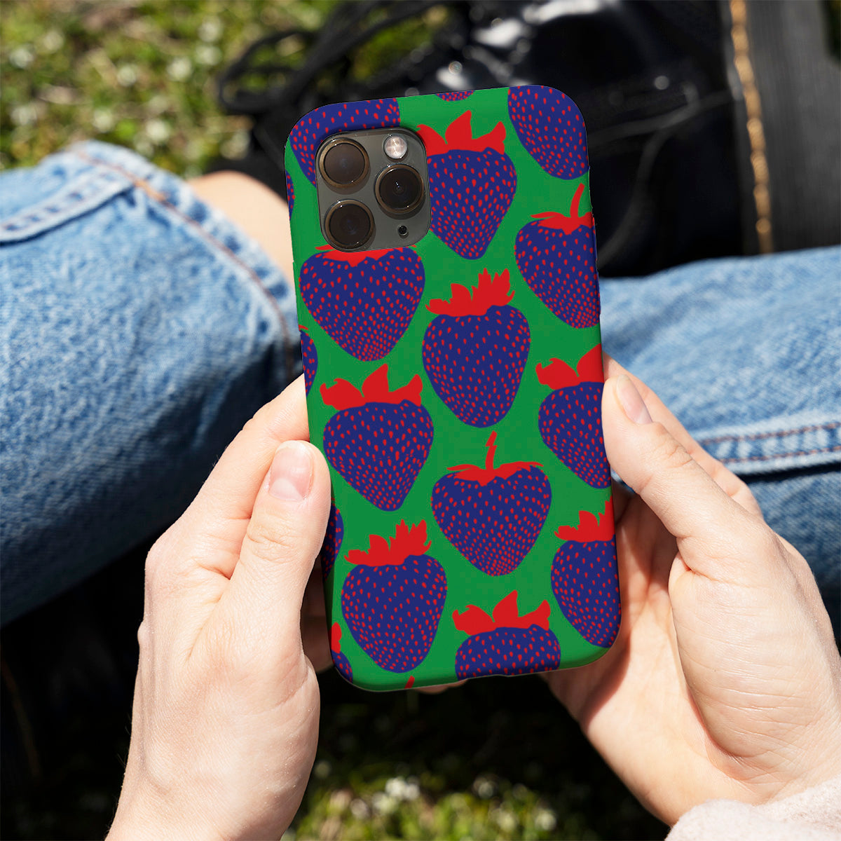 Electric Strawberry Cobalt Phone Cover