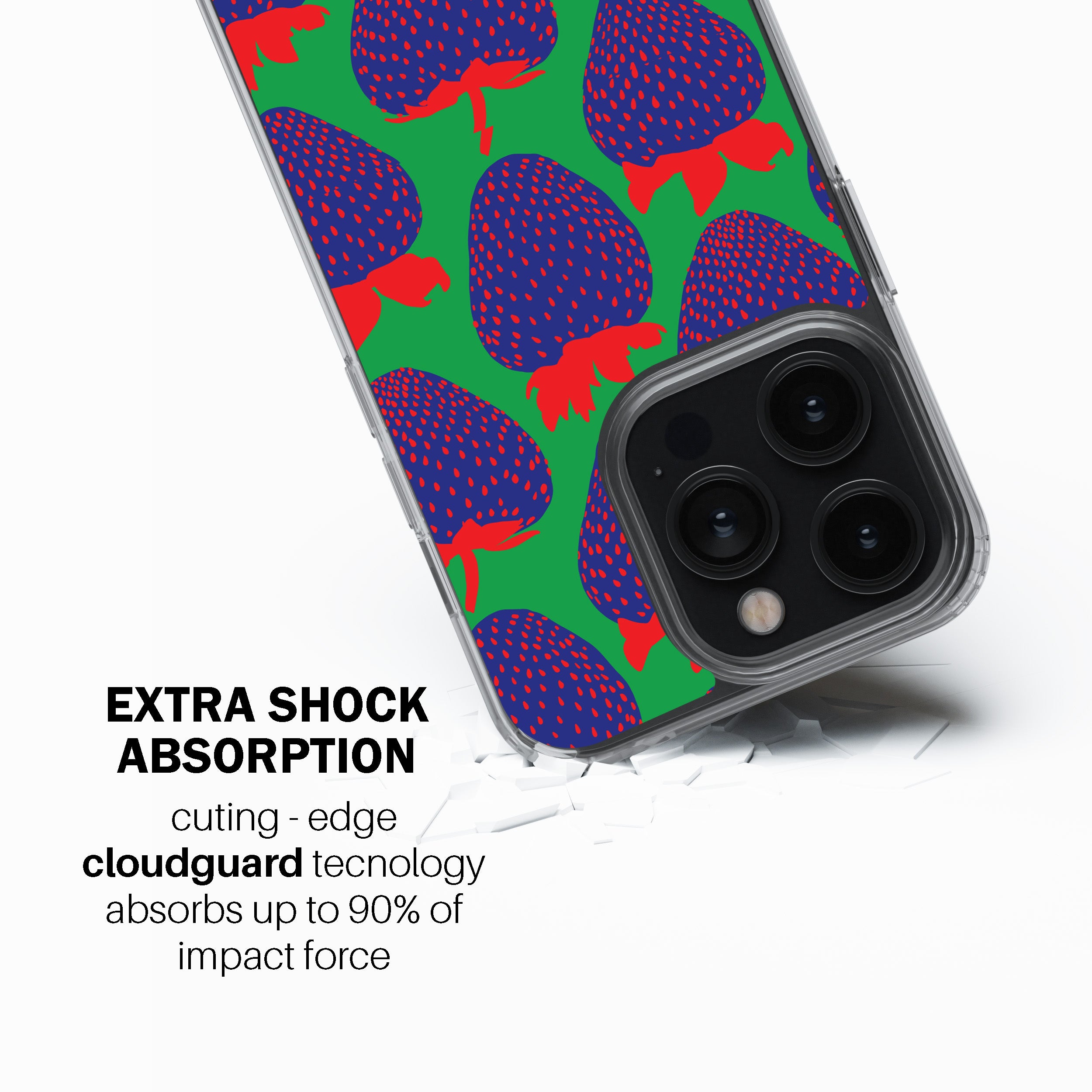 Electric Strawberry Cobalt Phone Cover