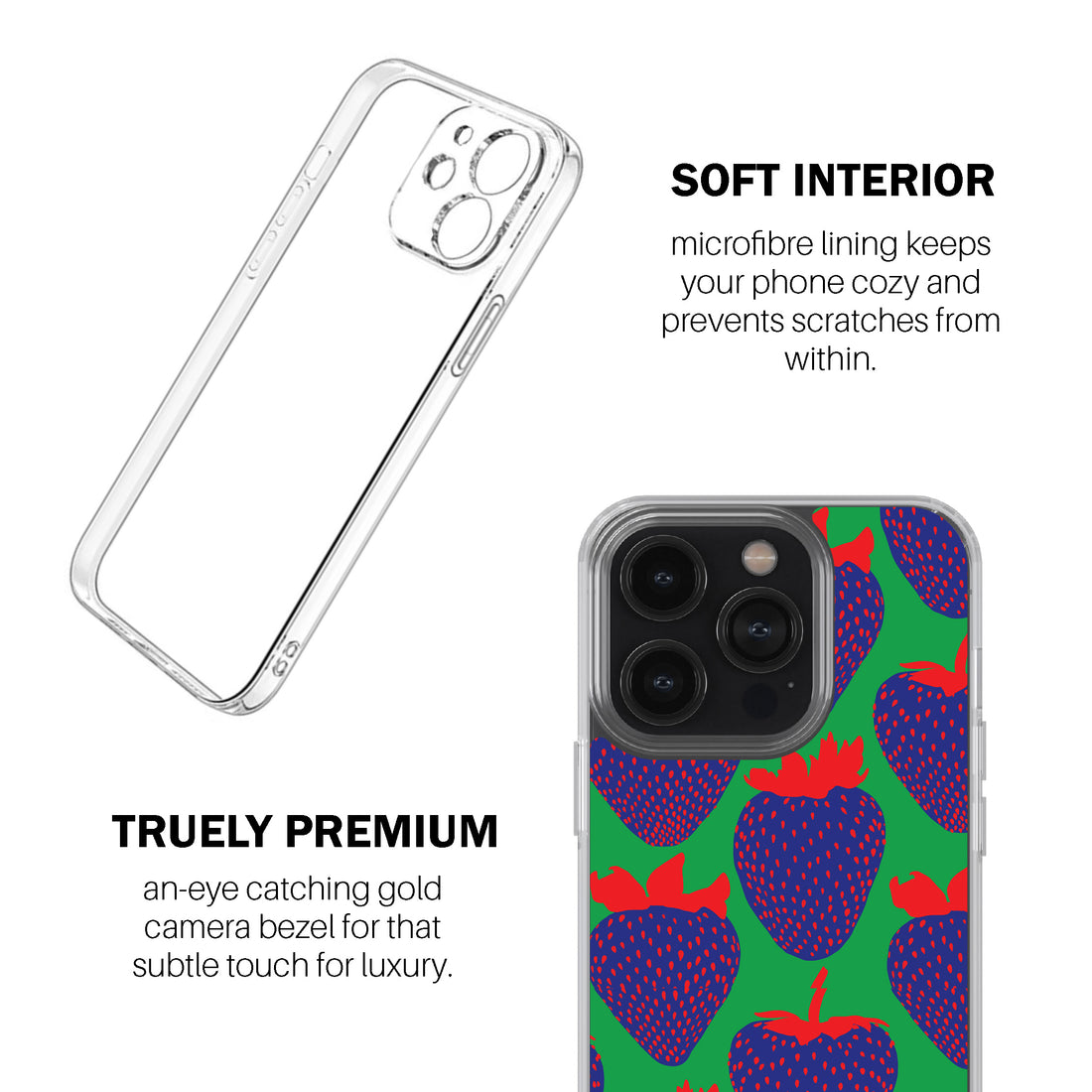 Electric Strawberry Cobalt Phone Cover