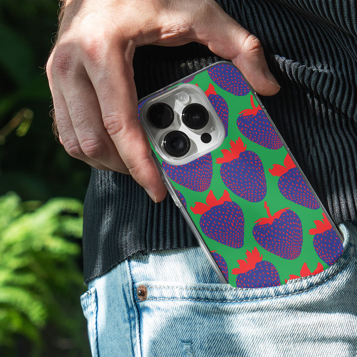 Electric Strawberry Cobalt Phone Cover