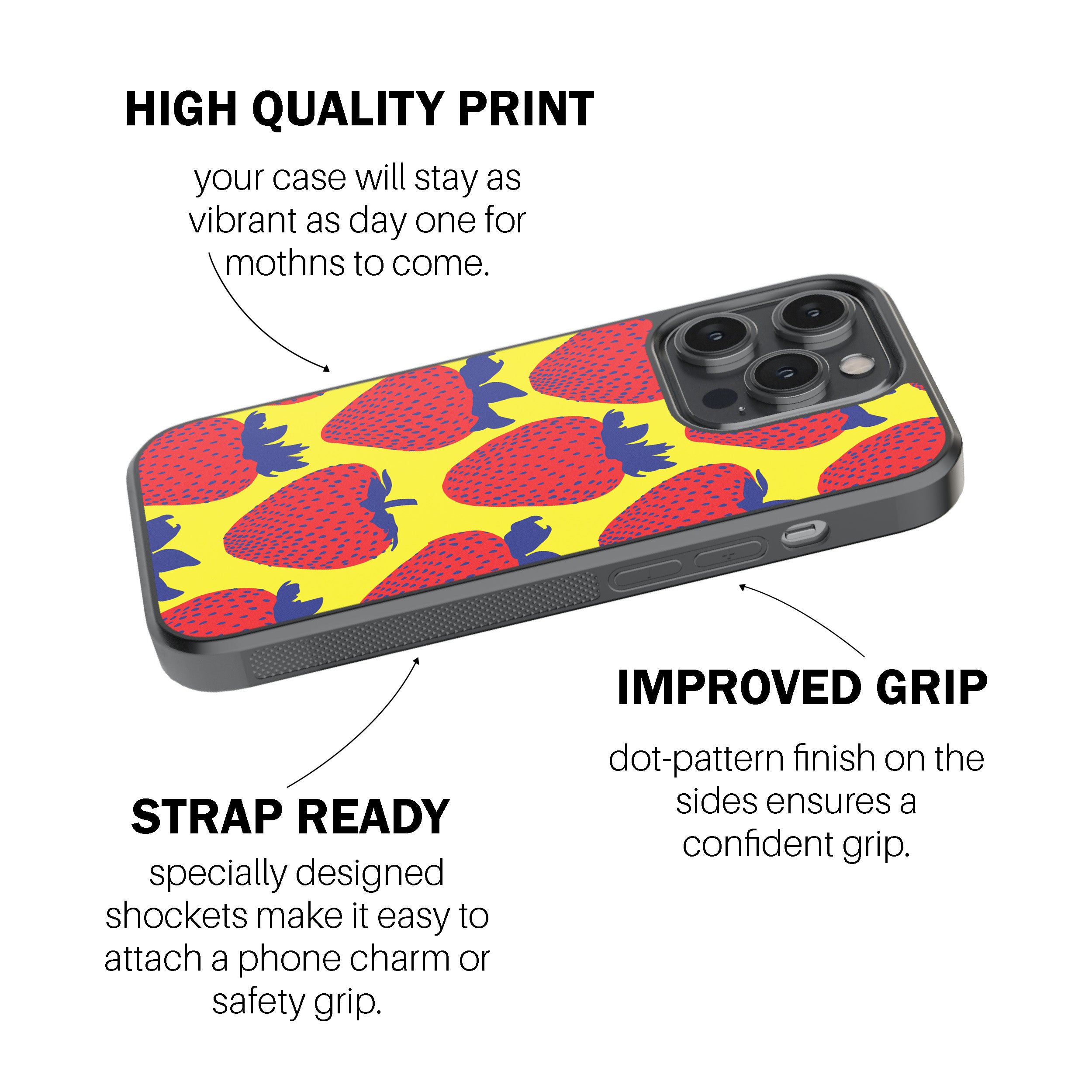 Electric Strawberry Red Phone Cover