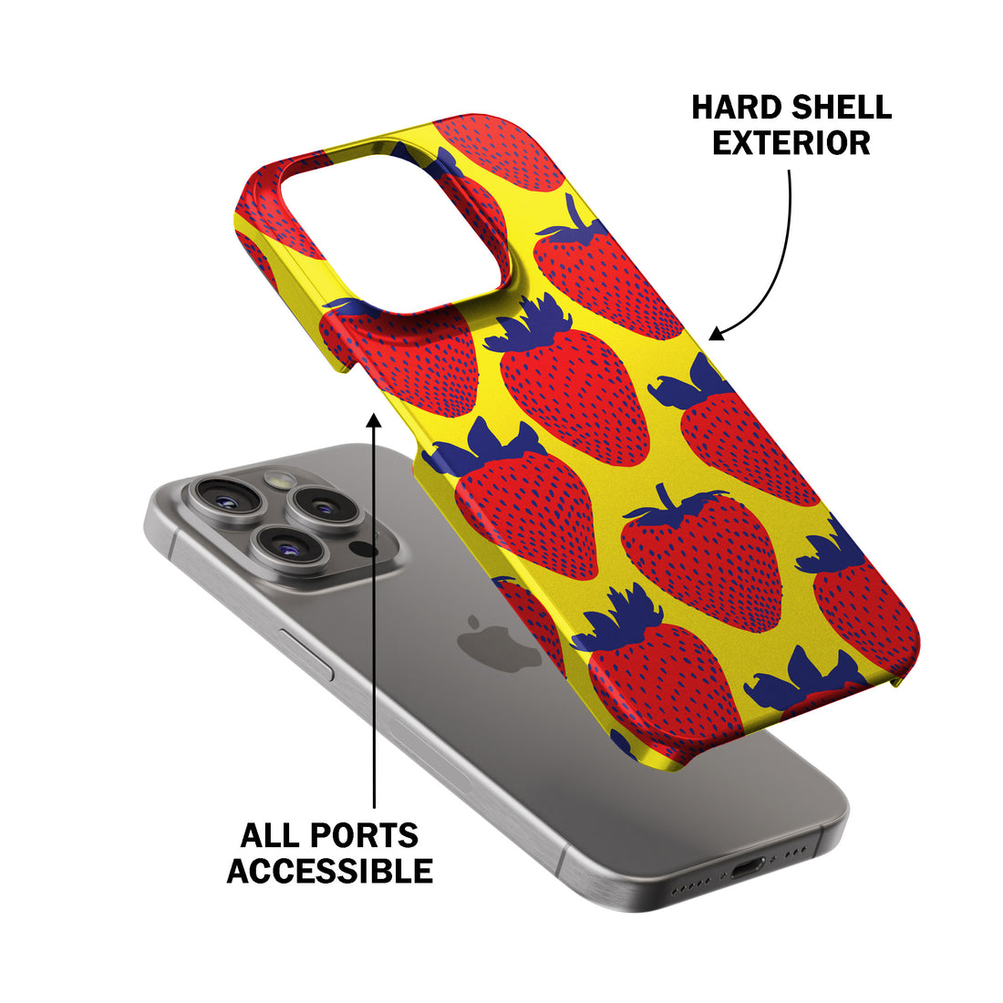 Electric Strawberry Red Phone Cover