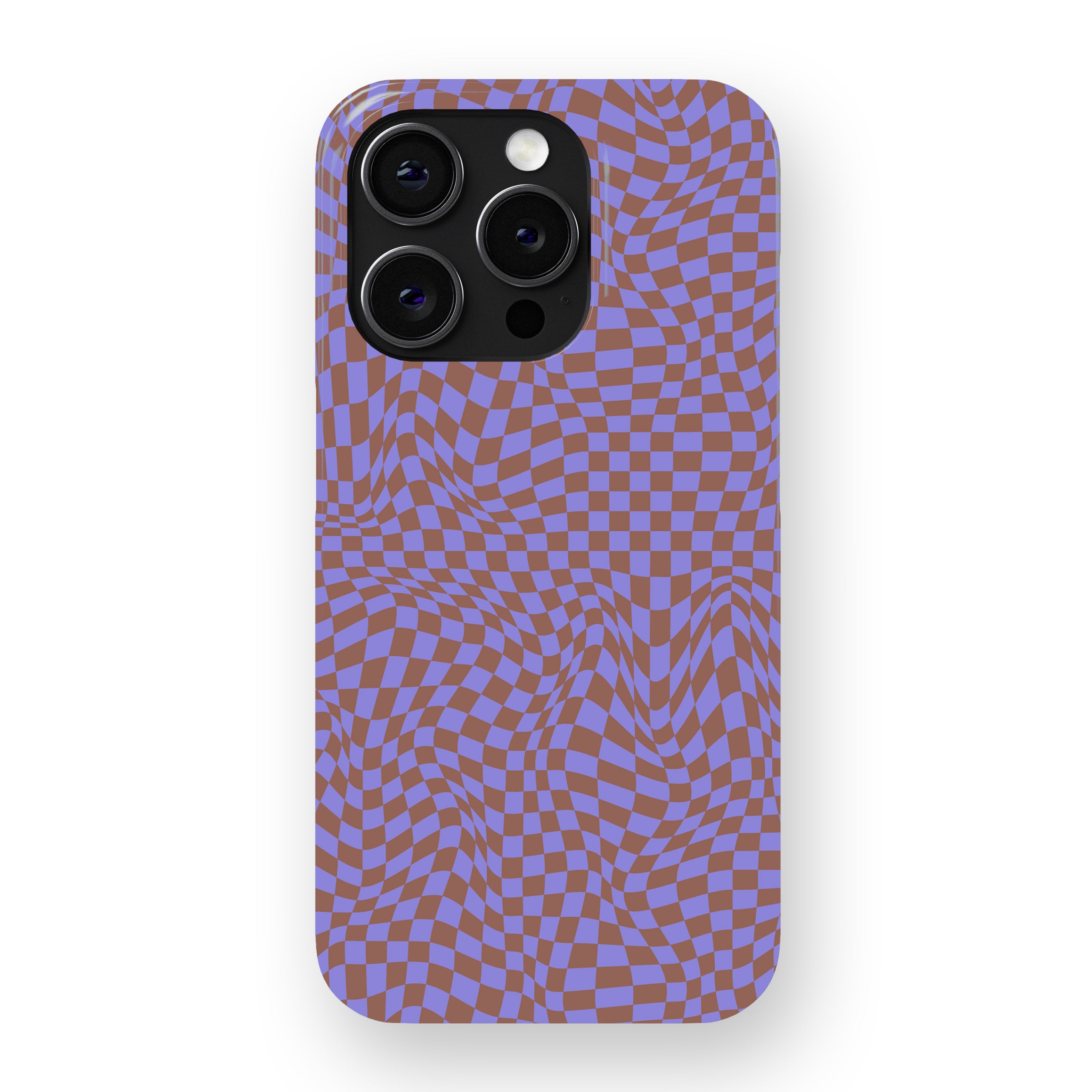 Lavender Trippy Checker Phone Cover