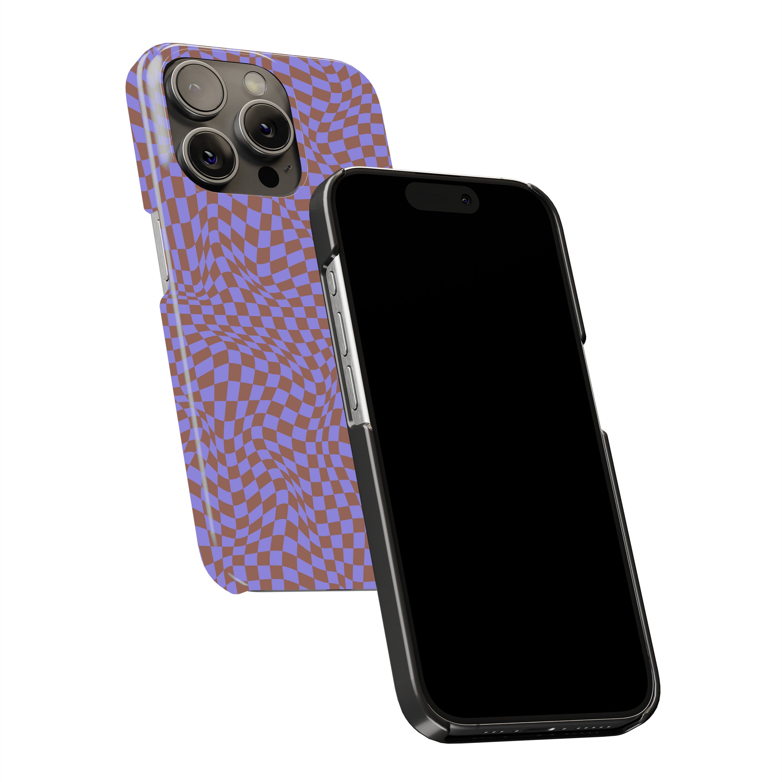 Lavender Trippy Checker Phone Cover
