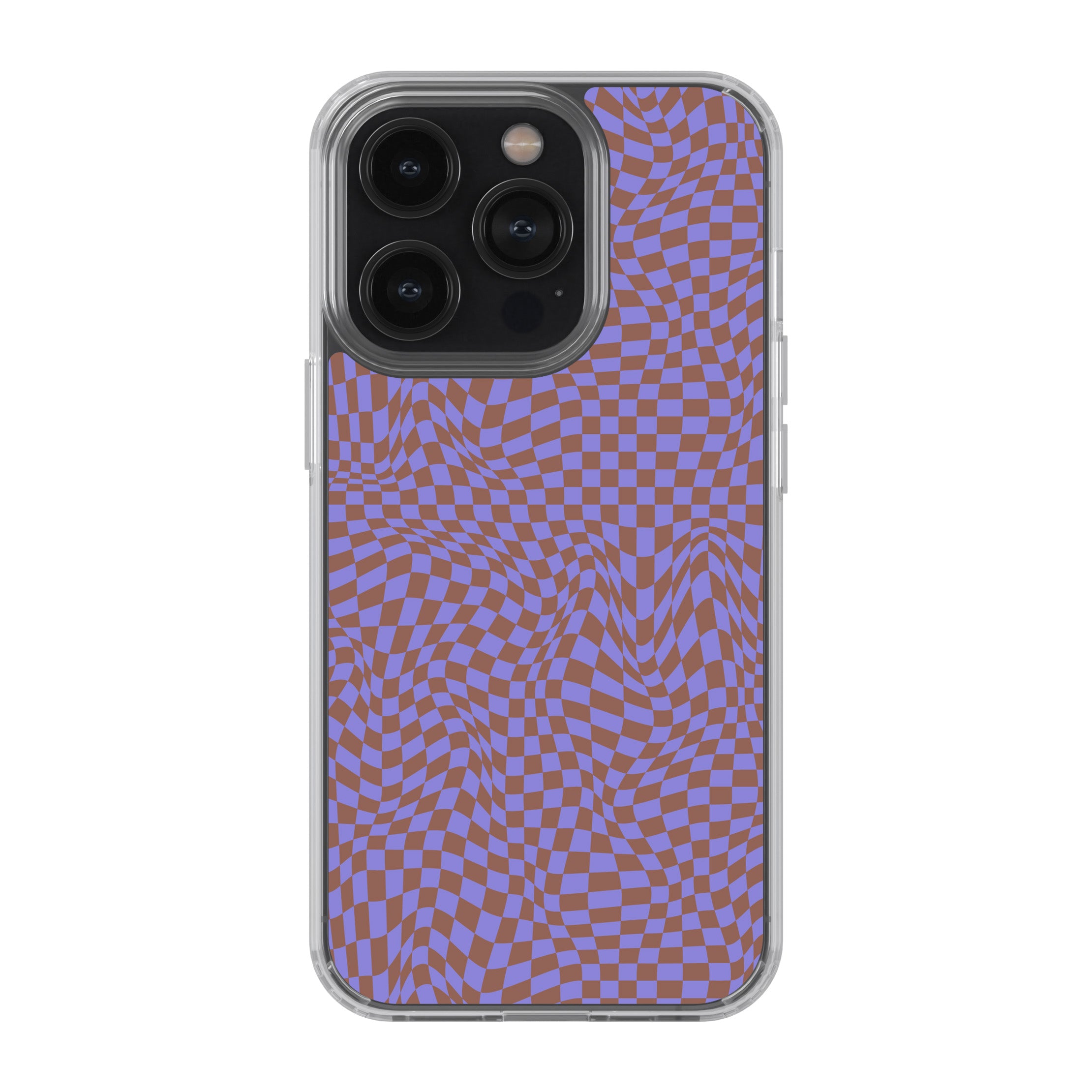 Lavender Trippy Checker Phone Cover