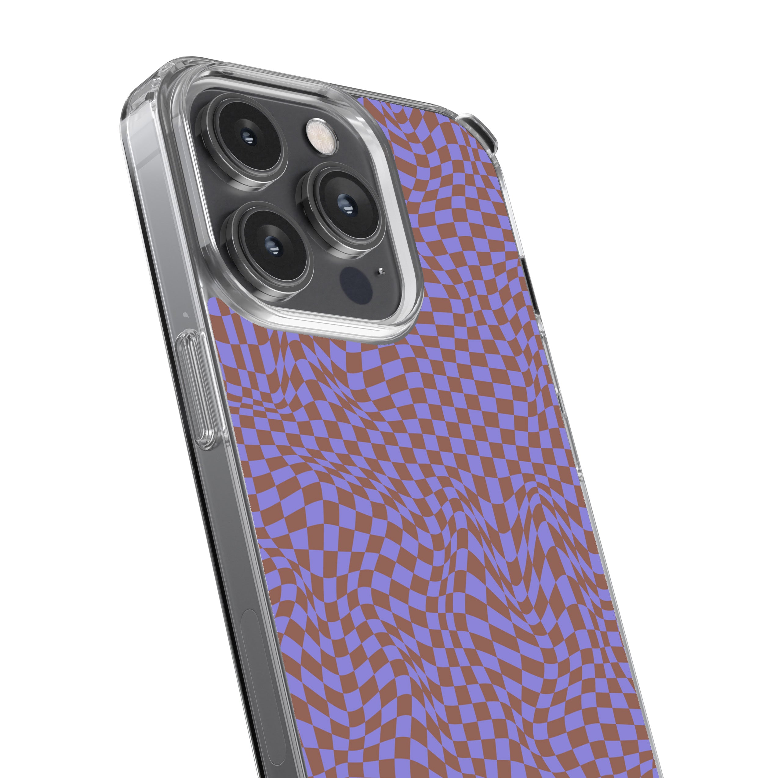 Lavender Trippy Checker Phone Cover