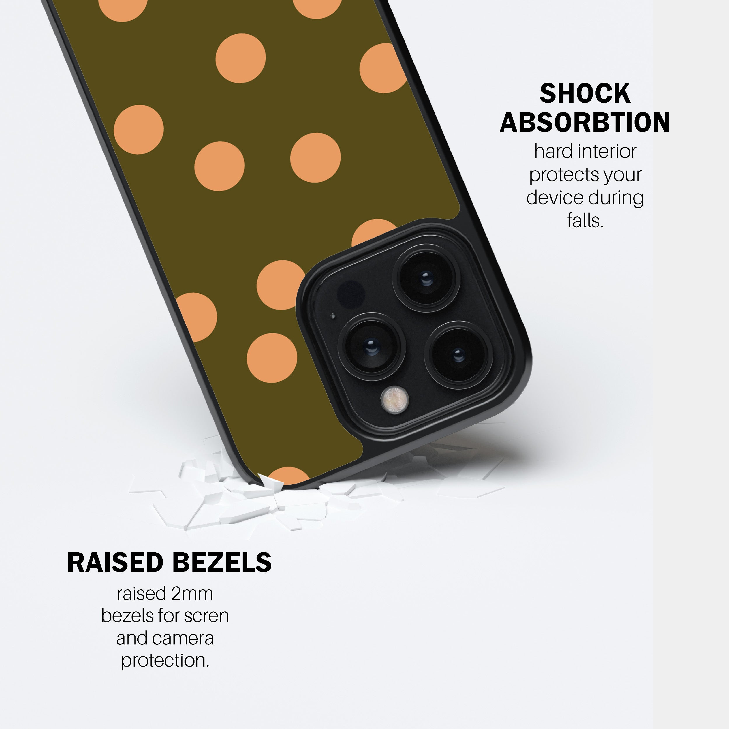 Olive Peach Dot Phone Cover