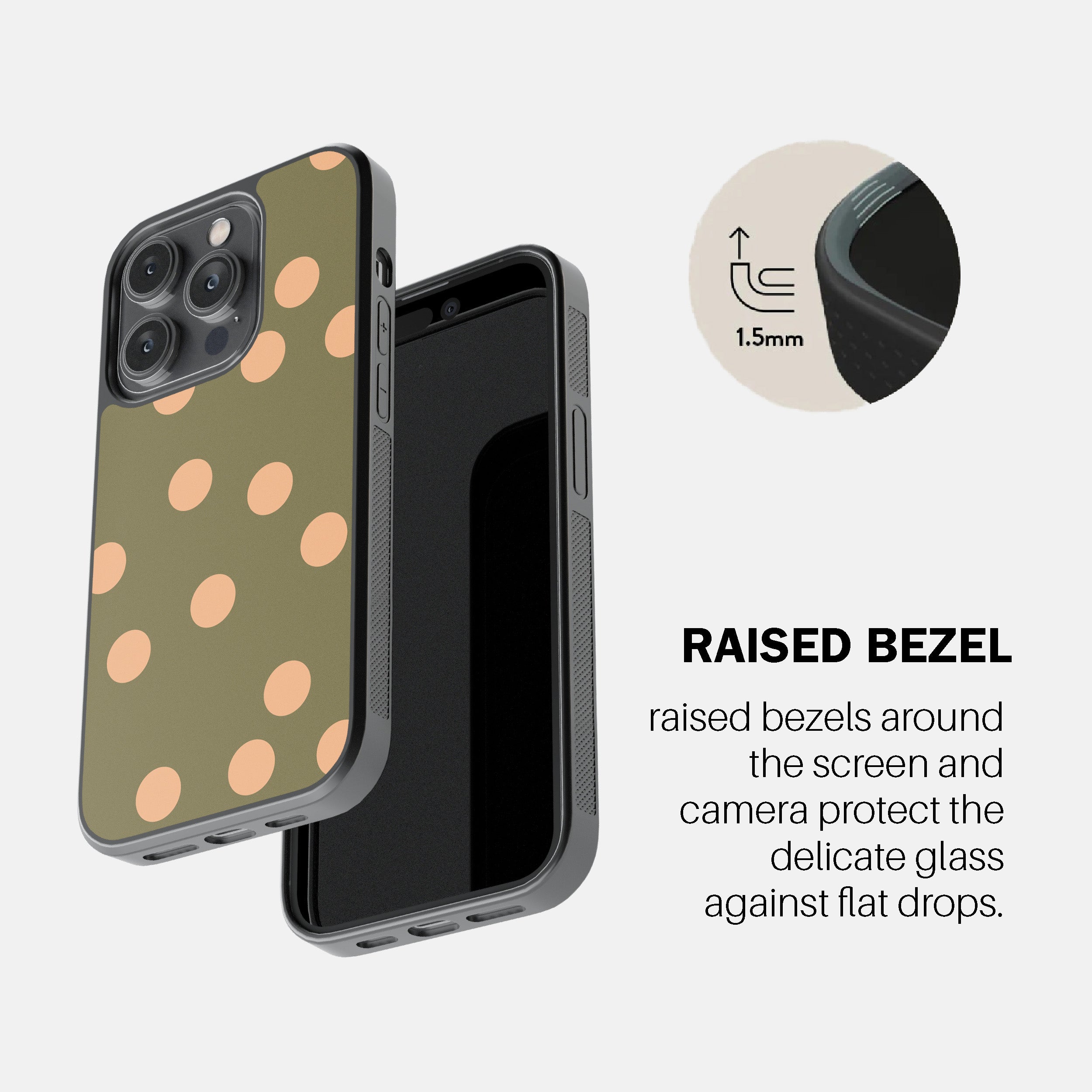 Olive Peach Dot Phone Cover