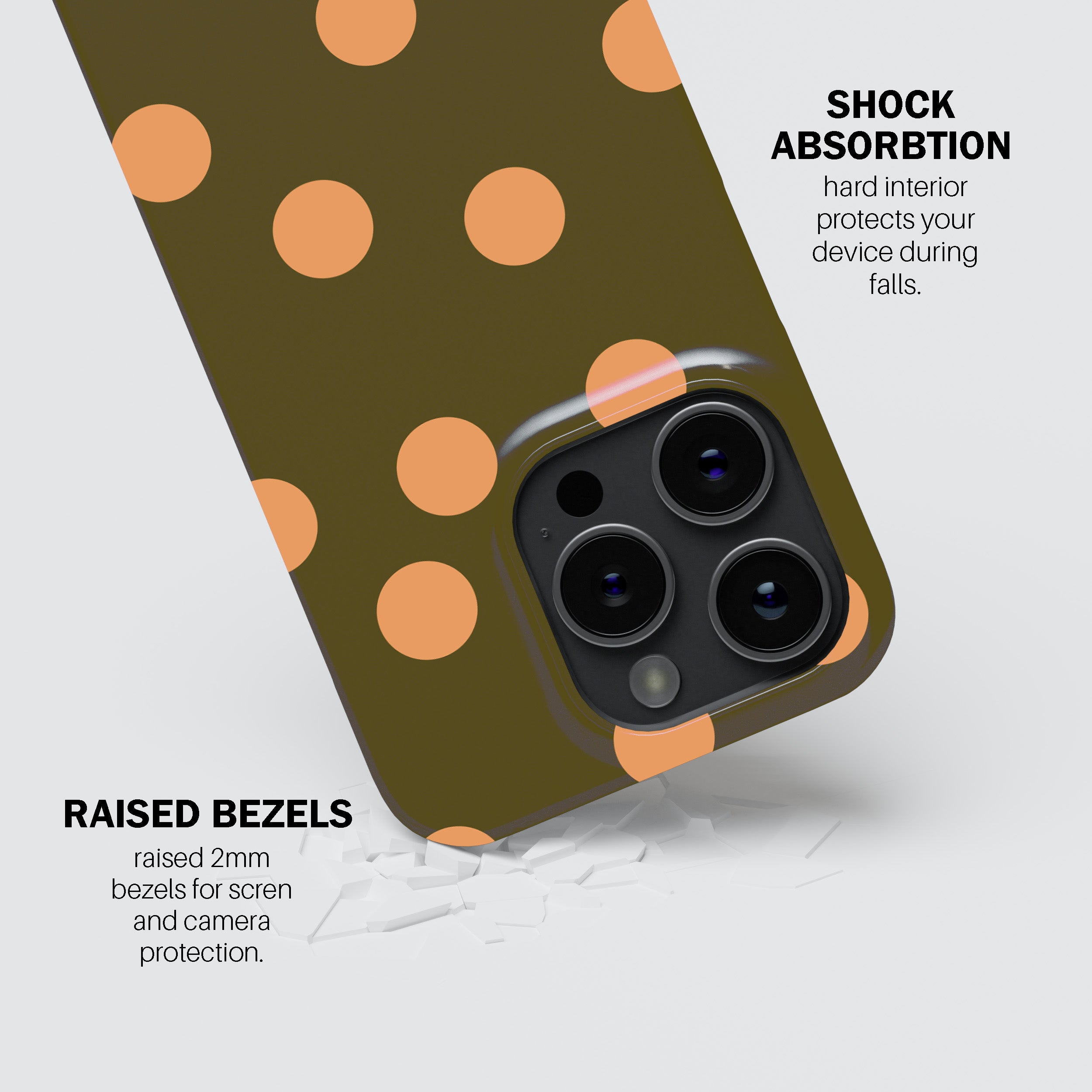 Olive Peach Dot Phone Cover